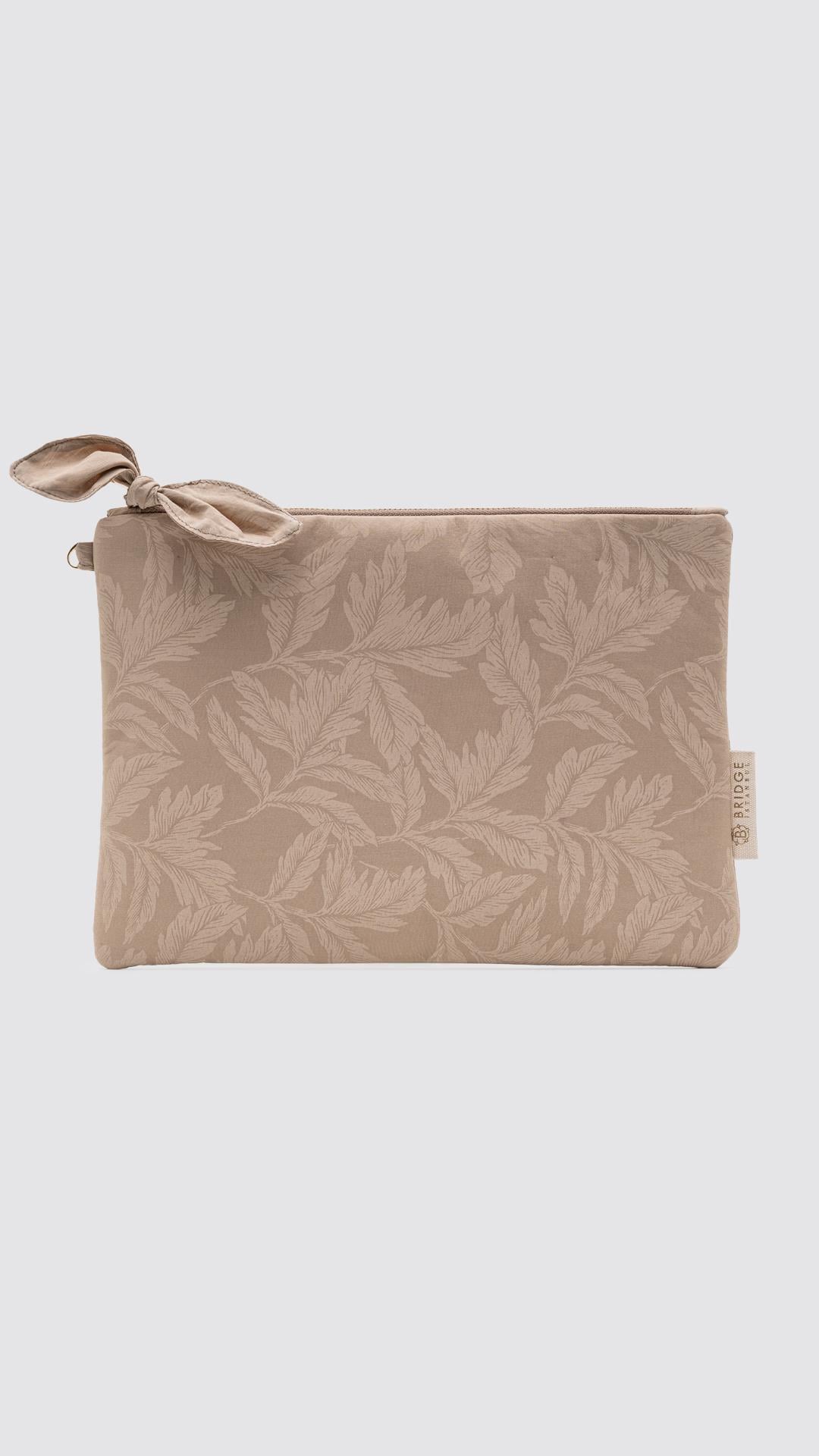 El Yapımı Vizon Keten Clutch