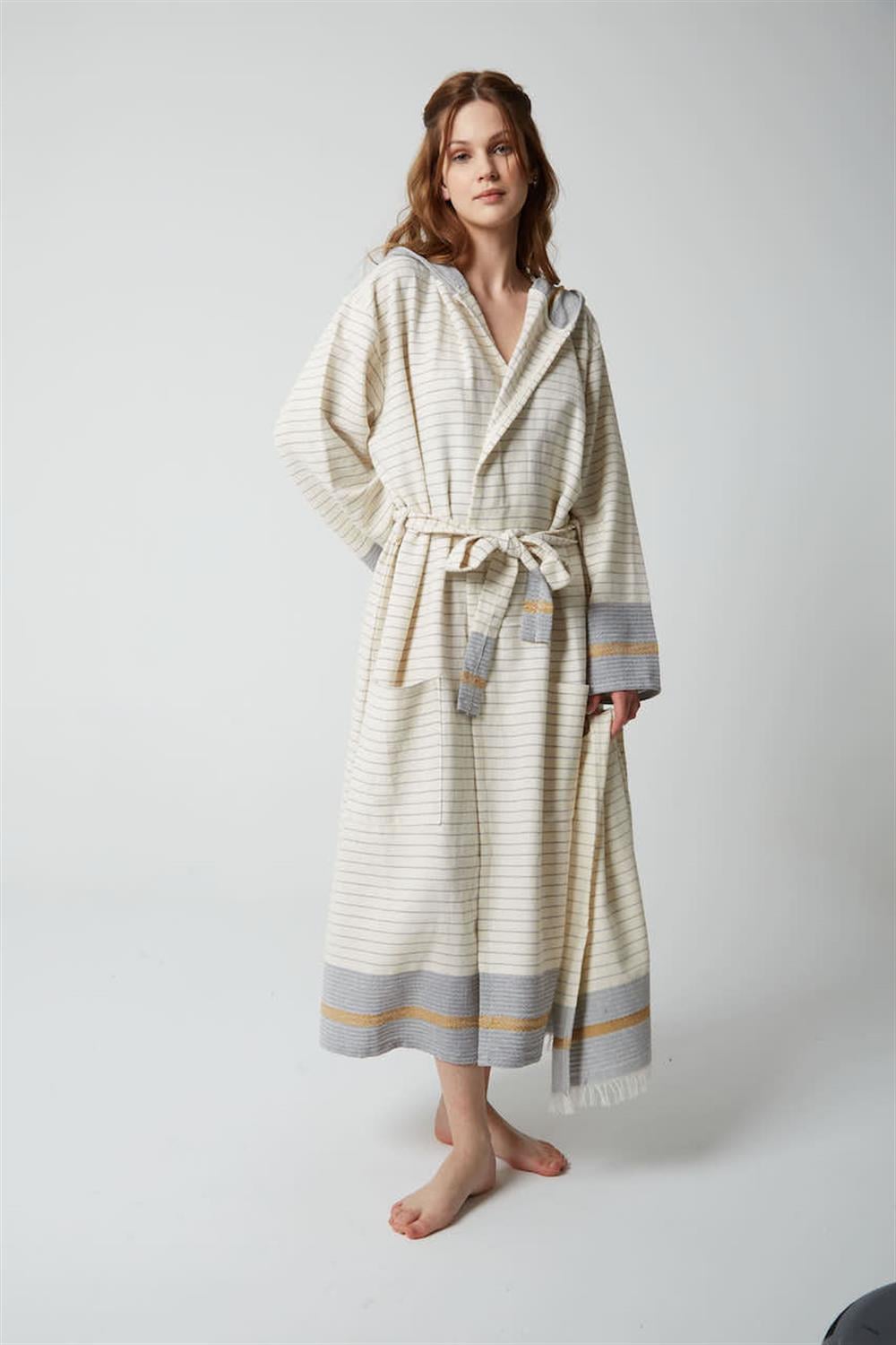 Four Seasons Peştemal Bornoz Gri 