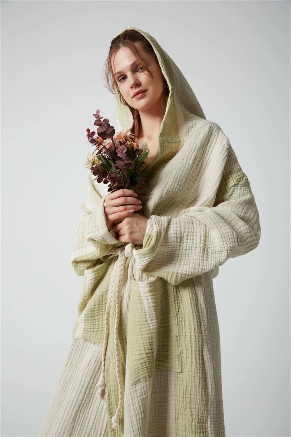 Müslin Peştemal Bornoz Defne 