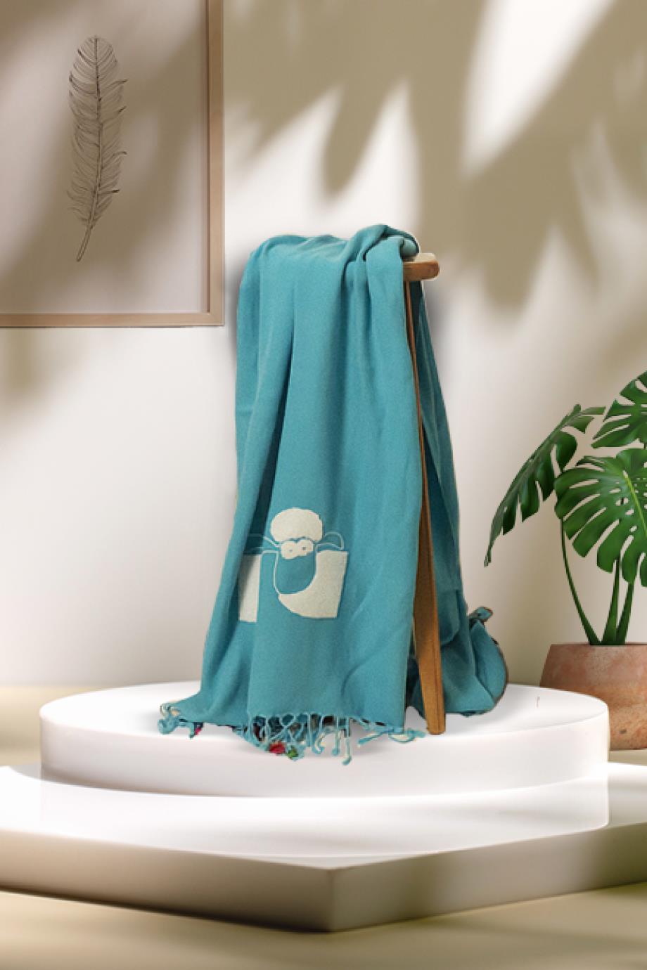 Temalı Peştemal Mavi