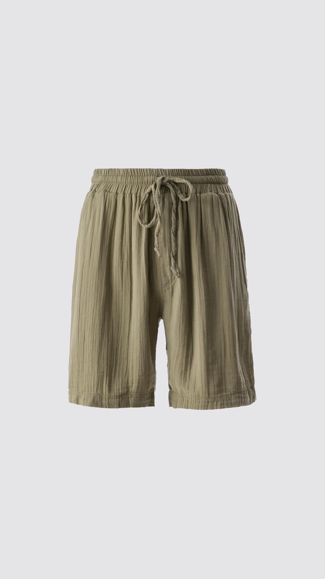 Yeşil Unisex Müslin Şort