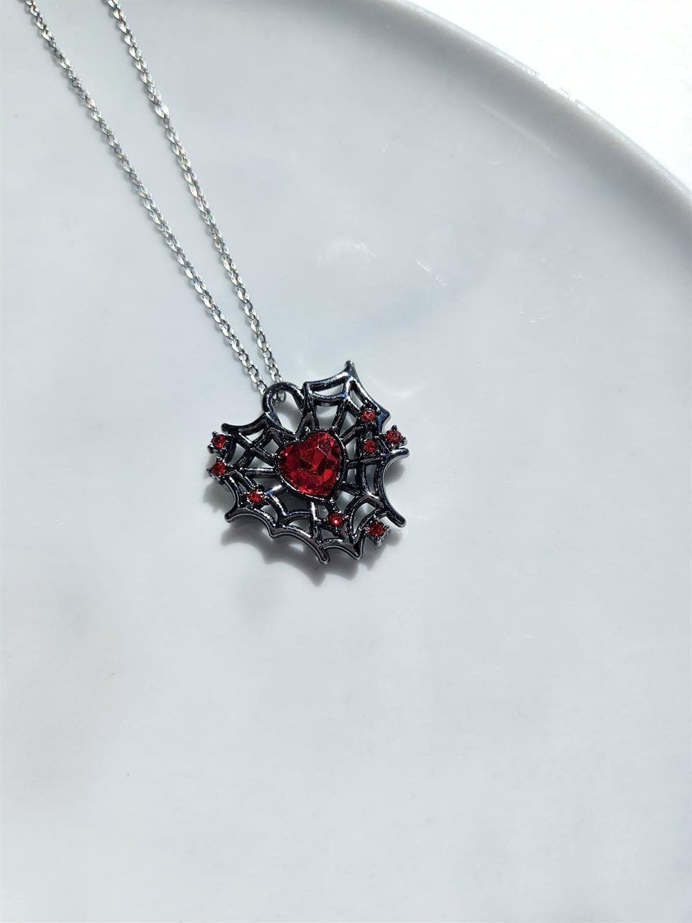 ÇELİK Y2K 2000'S KOLYE black charm