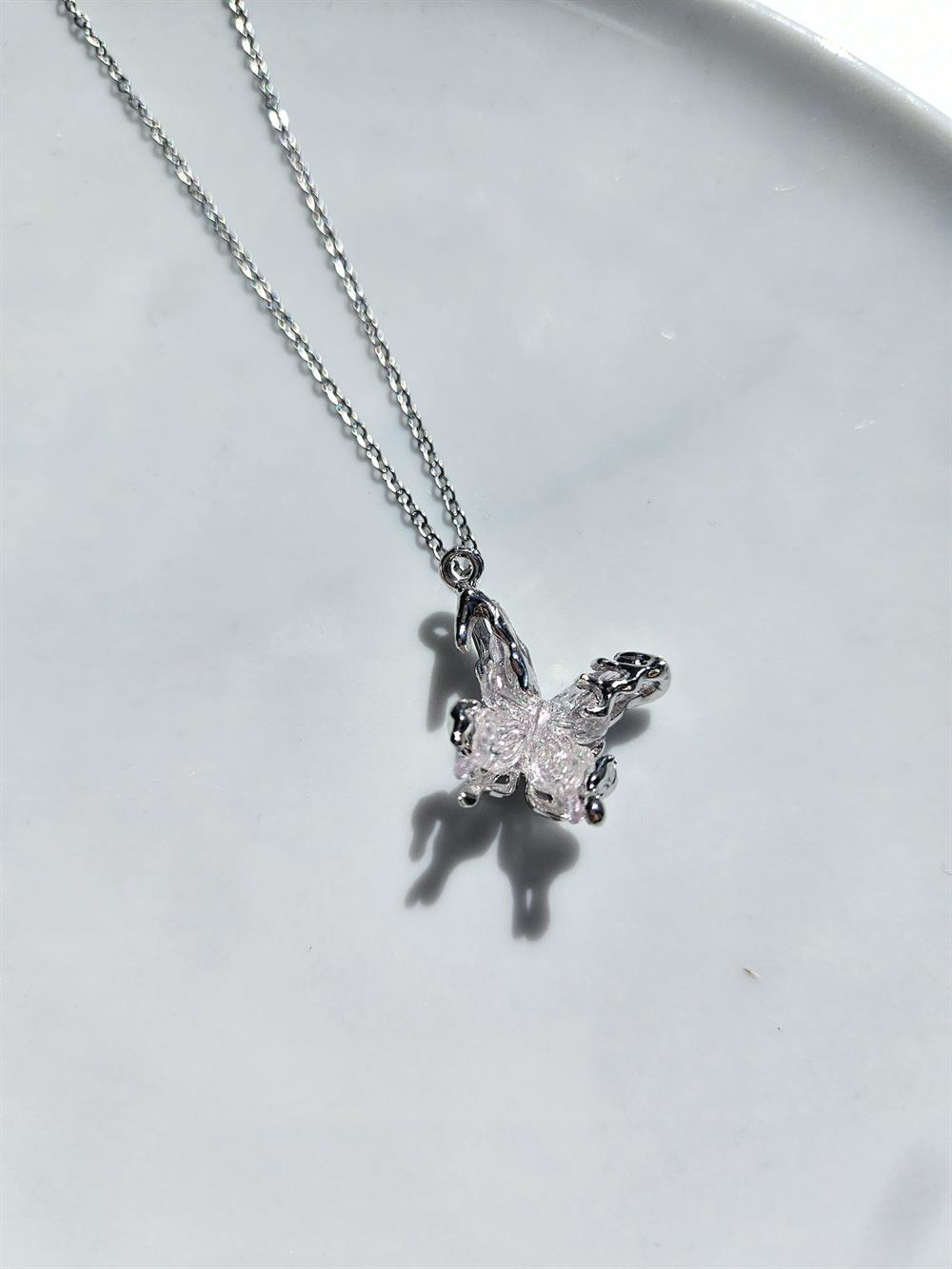 ÇELİK Y2K 2000'S KOLYE black charm