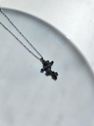 ÇELİK Y2K 2000'S KOLYE black charm