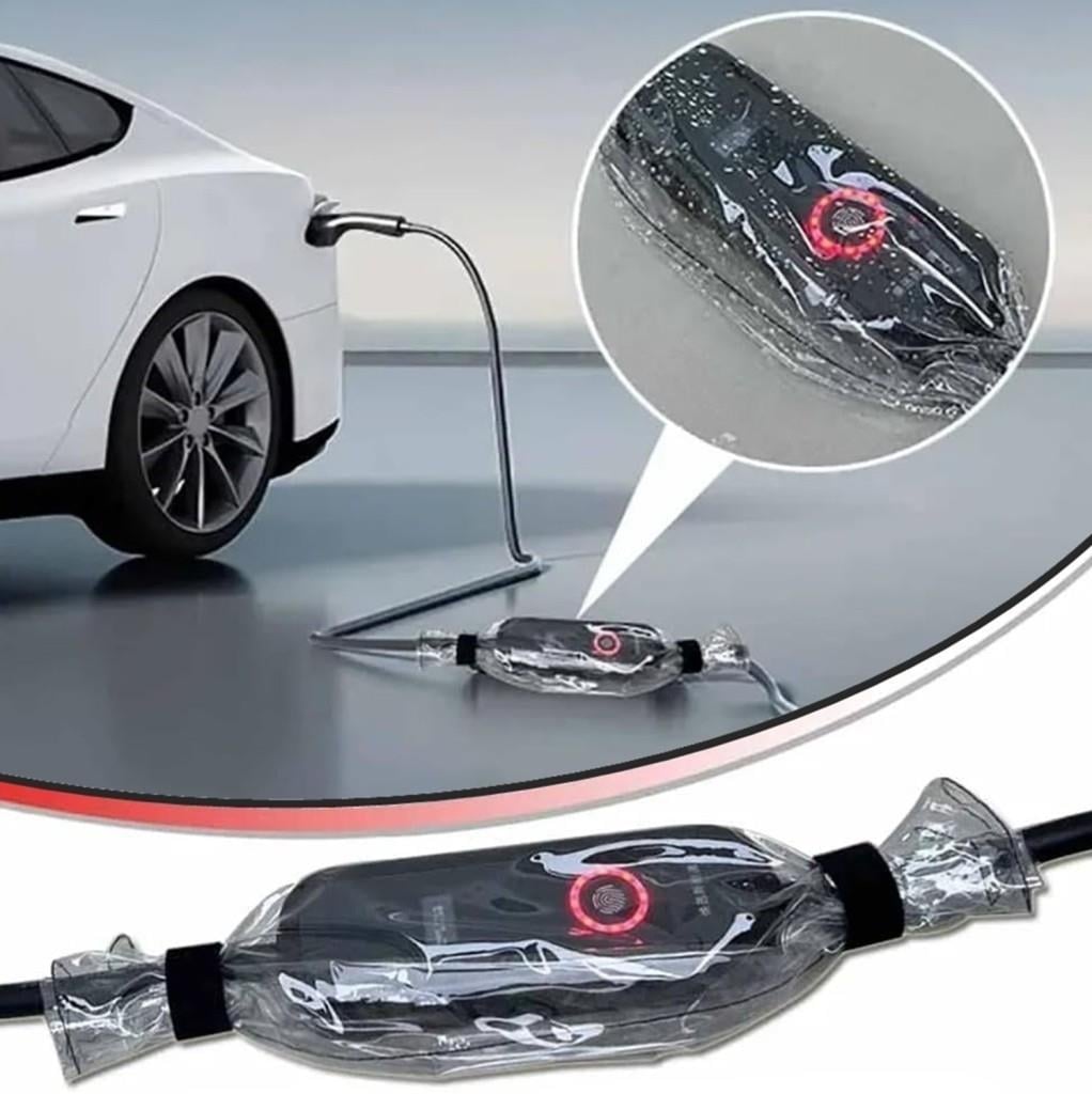 Glanz Elektrikli Araç Şarj Adaptör Yağmur Koruma Brandası, EV Şarj Adaptör Koruyucu 45 - 23cm