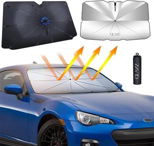 Glanz Premium Güneşlik Şemsiye Oto Katlanabilir Araba Ön Cam Gölgelik Güneş Koruyucu 145-79cm