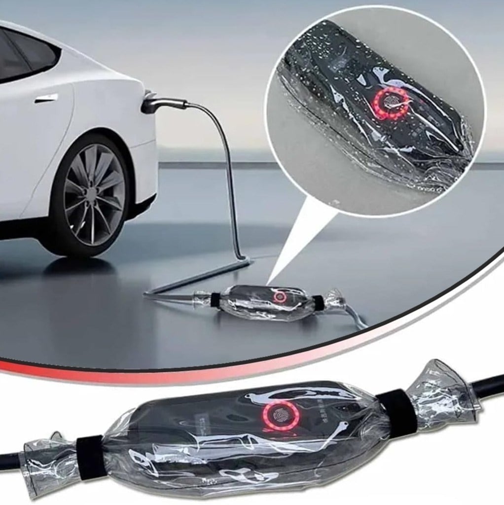 Glanz Elektrikli Araç Şarj Adaptör Yağmur Koruma Brandası, EV Şarj Adaptör Koruyucu 45 - 23cm