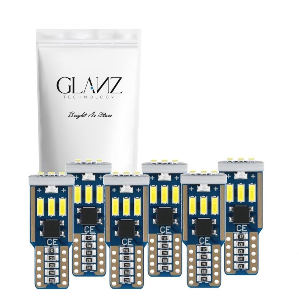 Glanz T10 W5w 6000k Dipsiz Beyaz Park Plaka Ampulü Lambası 6 Adet