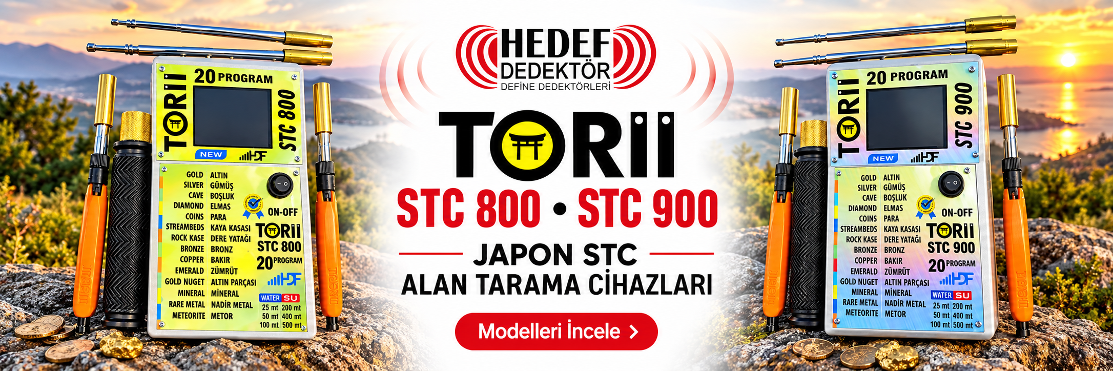 TORII STC 800 ve STC 900 Japon STC alan tarama cihazları – Hedef Dedektör