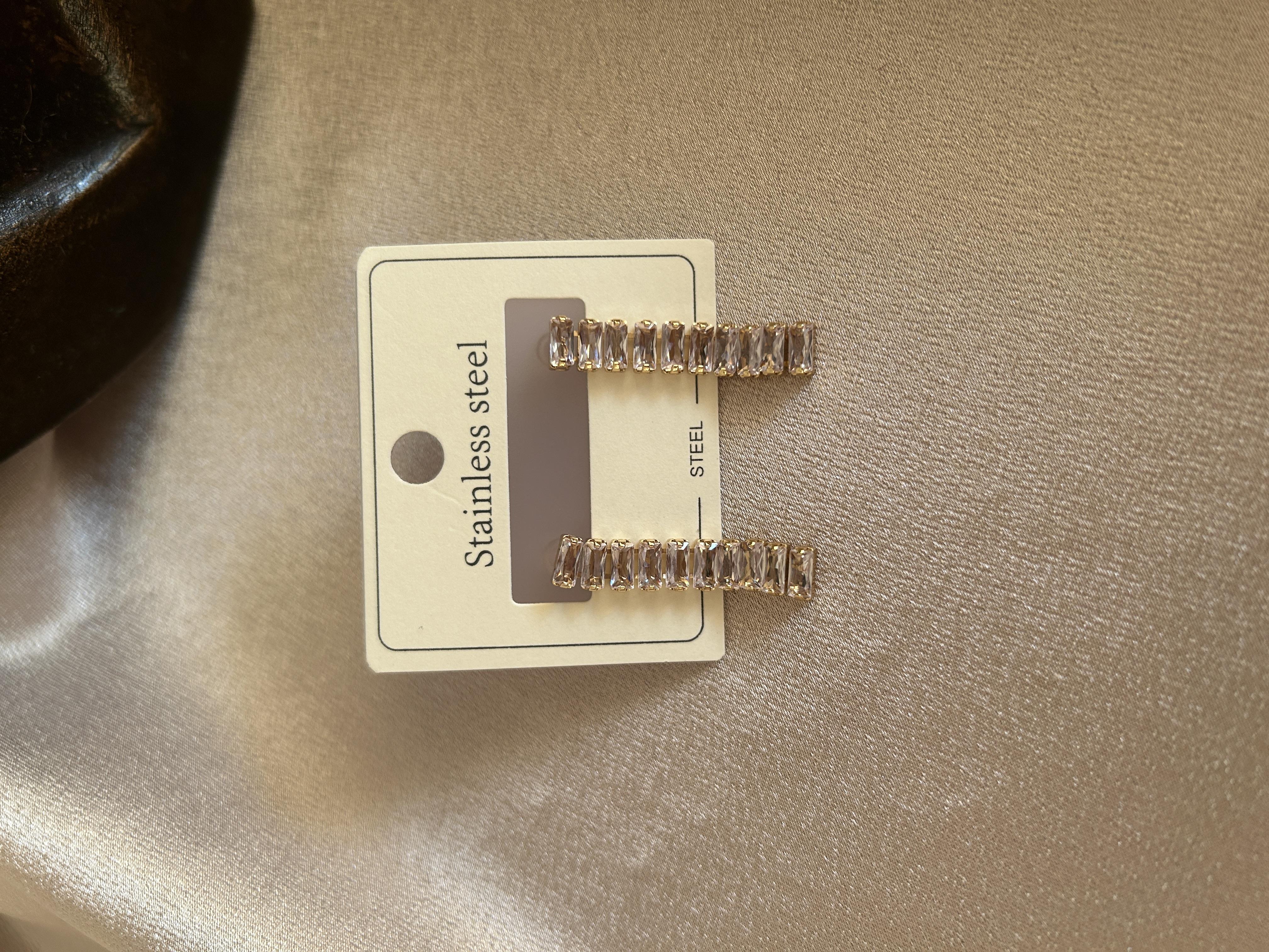 Baget su yolu gold küpe 