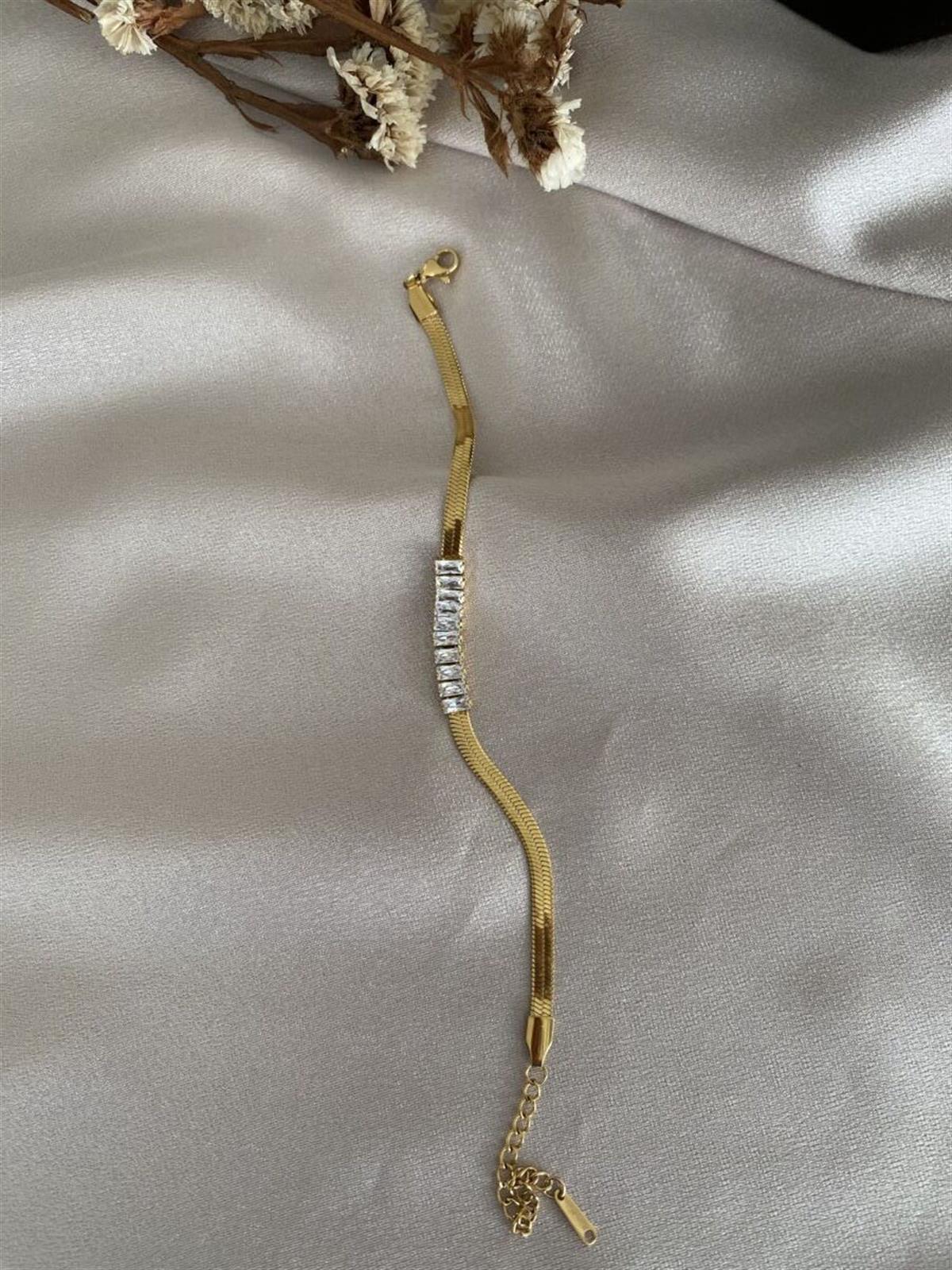 Baget taşlı İtalyan bileklik