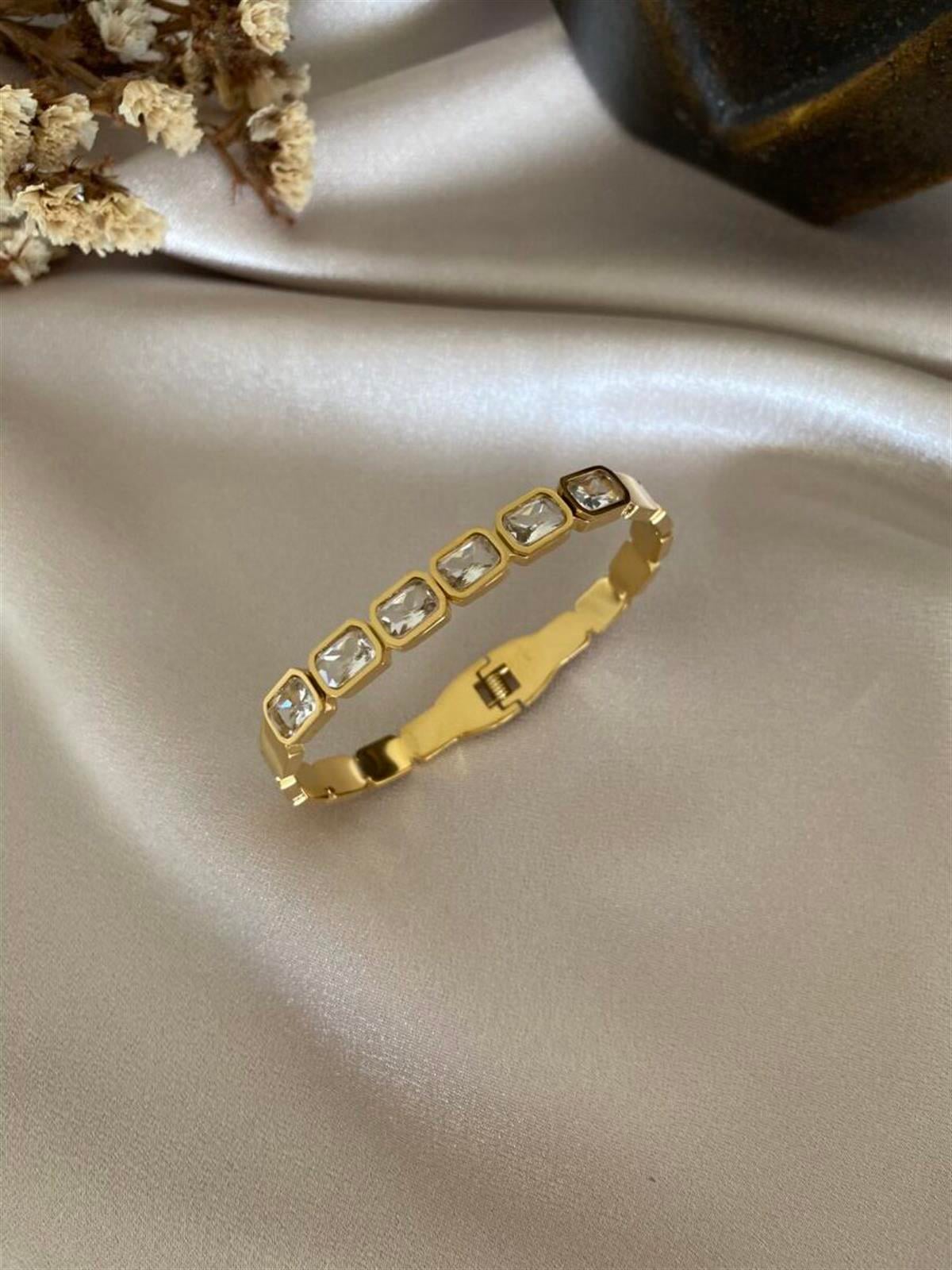 Baget taşlı yaylı kelepçe