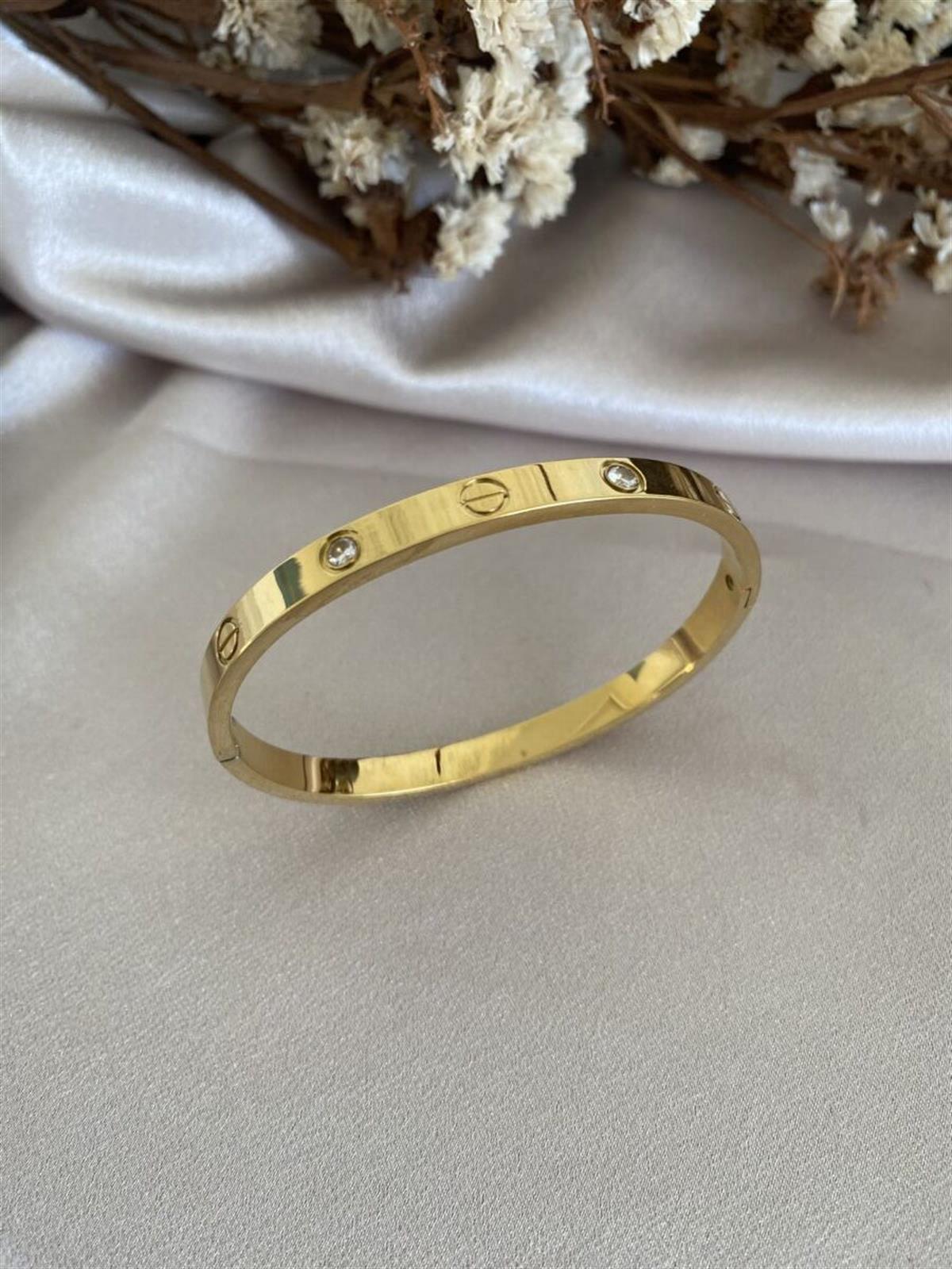 Cartier büyük boy taşlı kelepçe