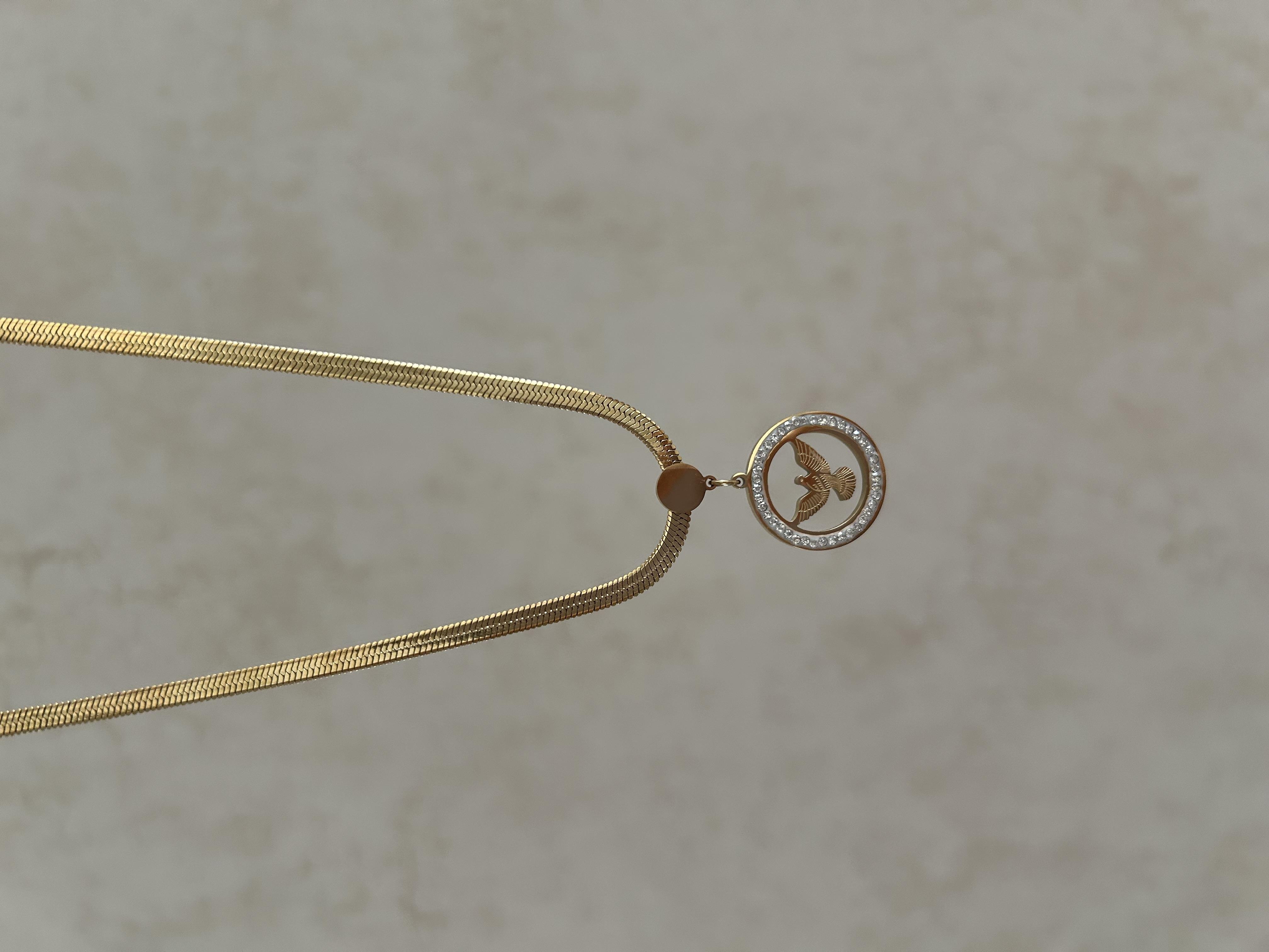 Anka kuşu İtalyan model kolye 