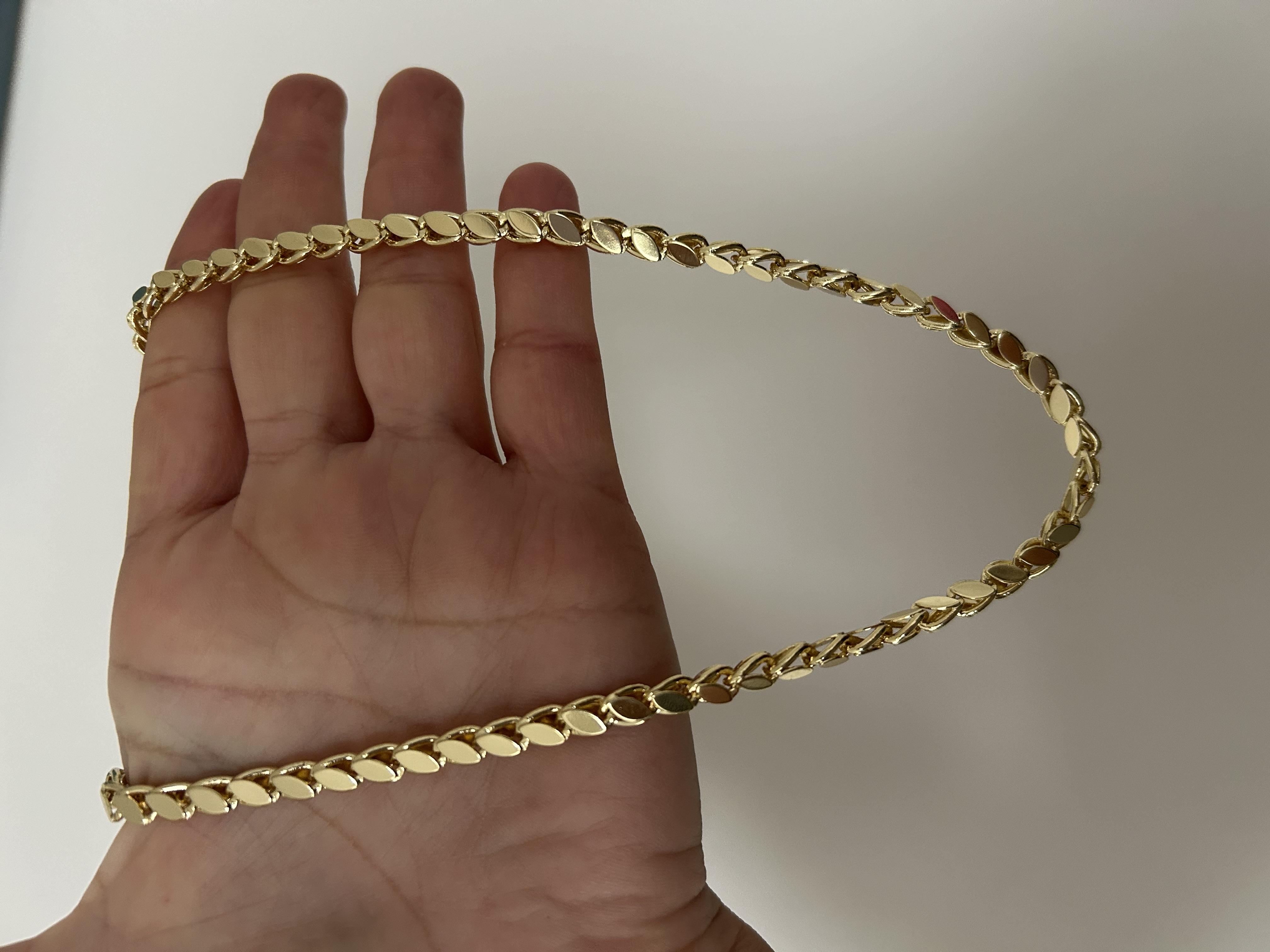 Arpa 14k özel seri kolye 43cm