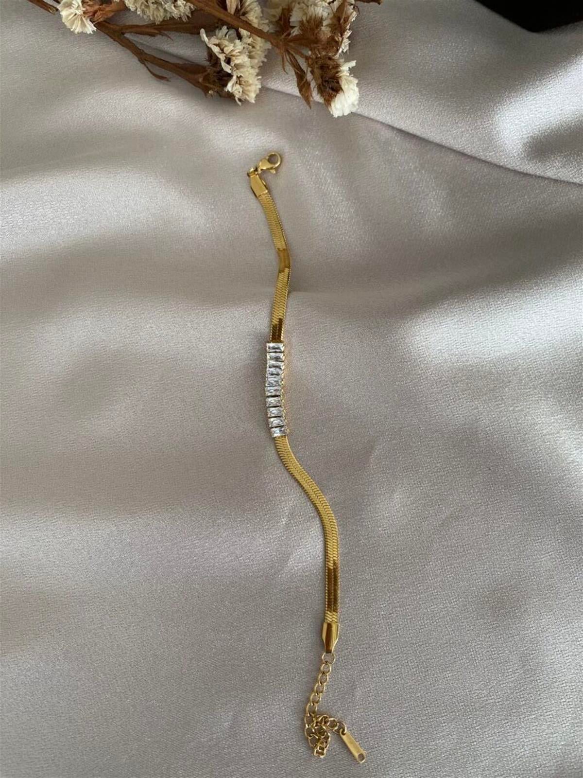 Baget taşlı İtalyan bileklik