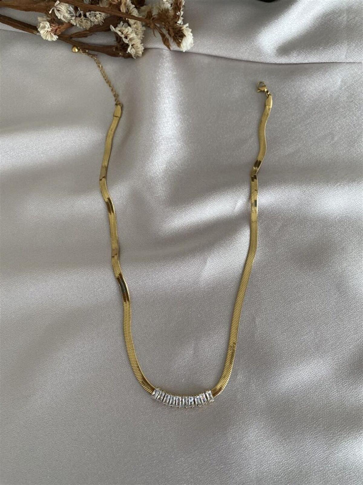 Baget taşlı İtalyan kolye