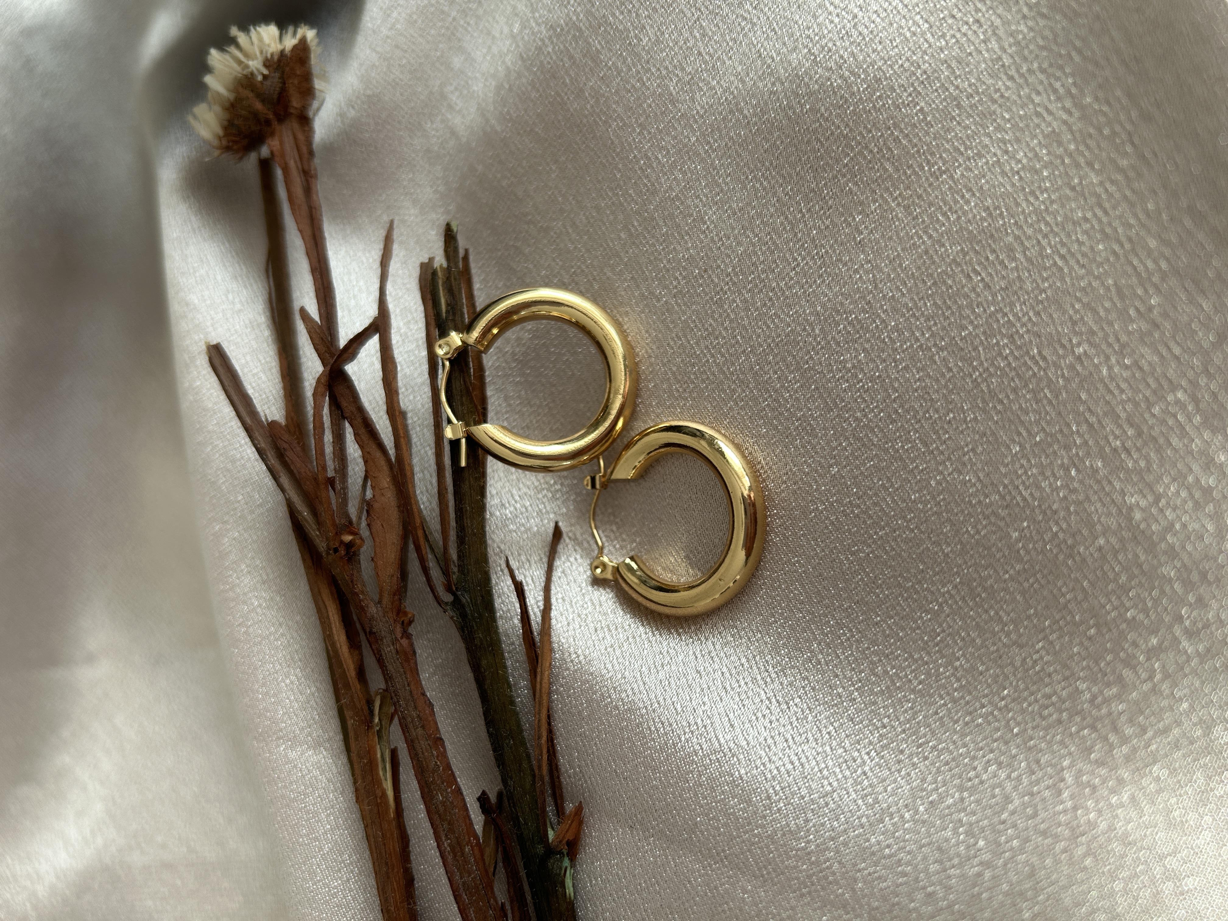 Boru model halka Çelik küpe 