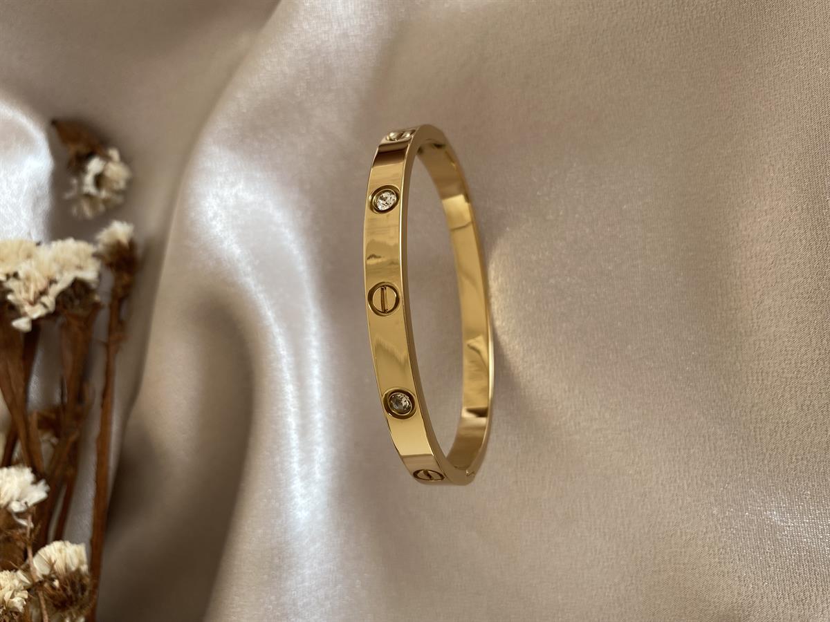 Cartier bebe boy taşlı kelepçe