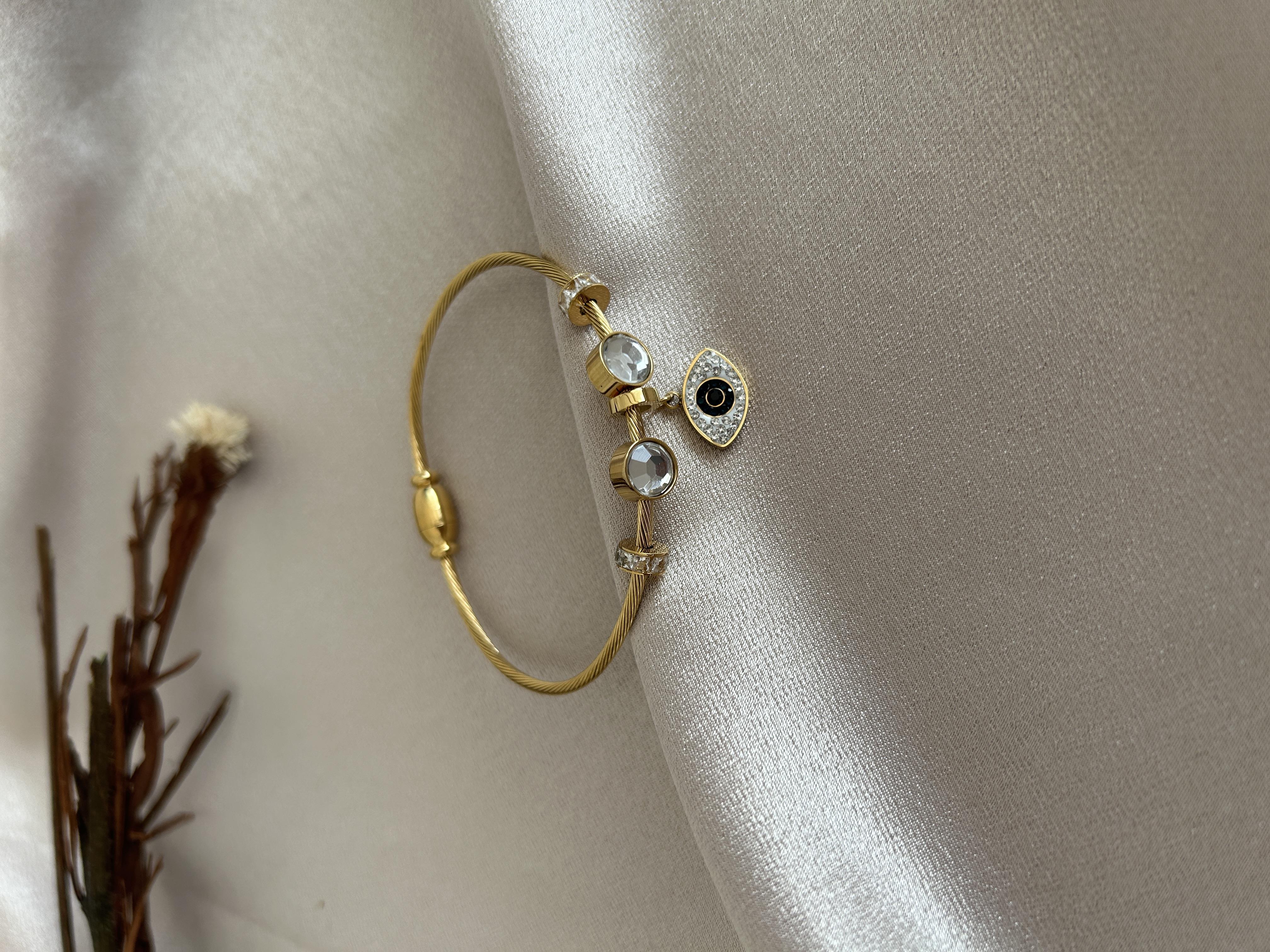 Göz model taşlı Çelik  Pandora 