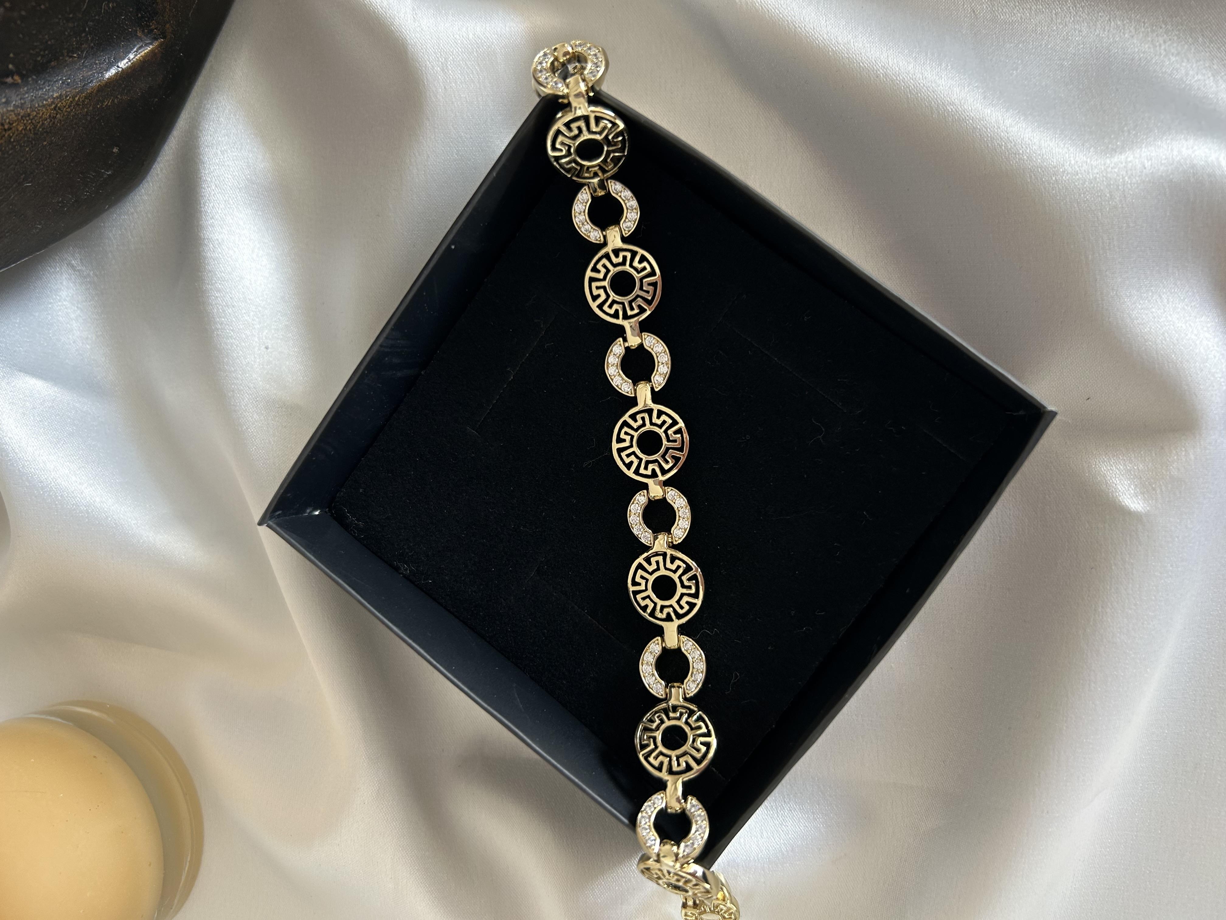 Halka model taşlı 14K künye 