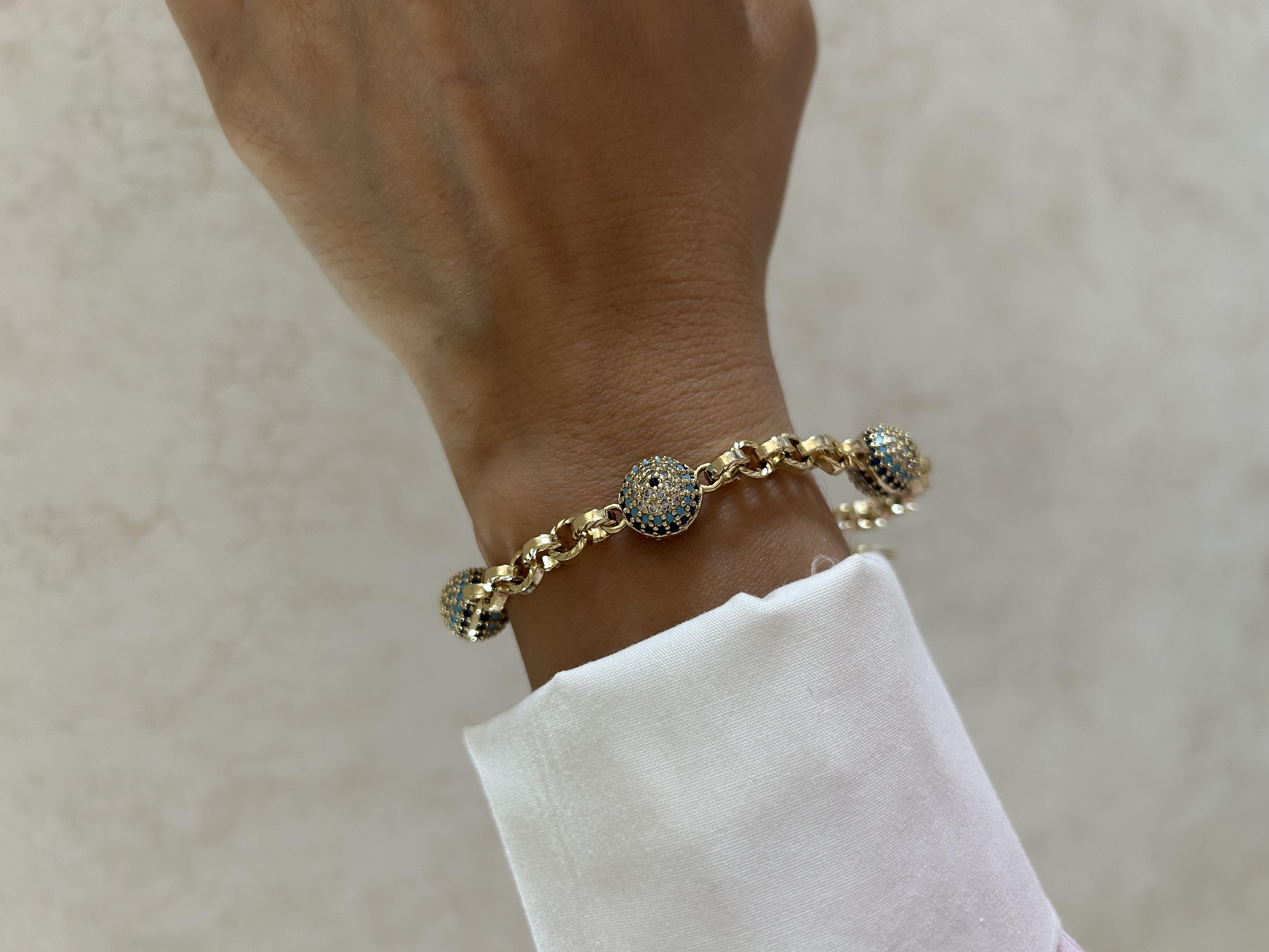 Halka taşlı 14K künye modeli 