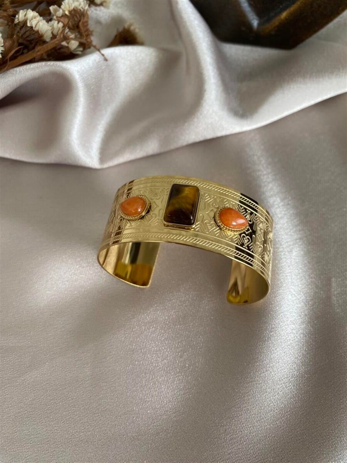 İşlemeli damla model kol aksesuarı