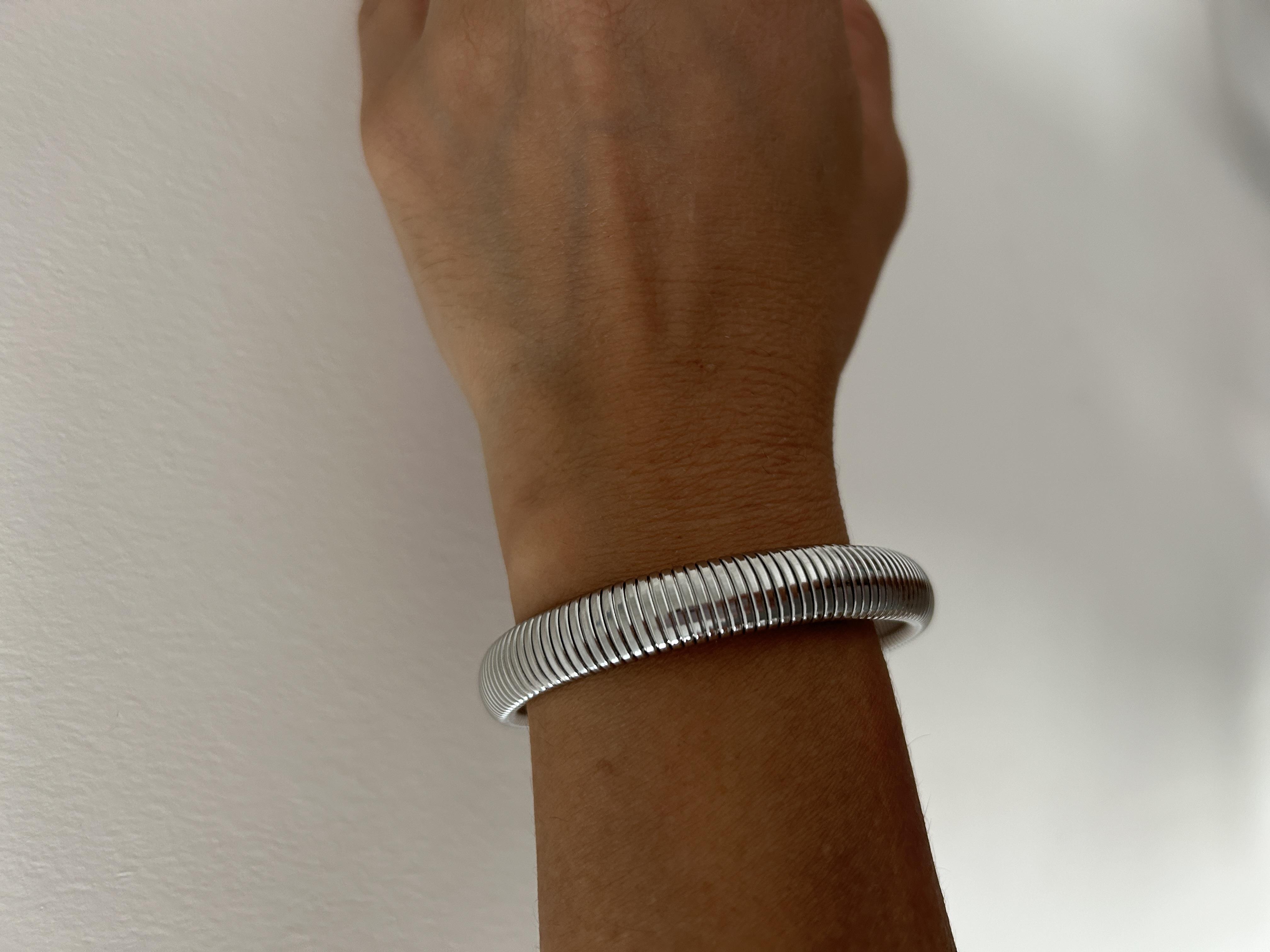 İtalyan esnek gümüş bileklik 