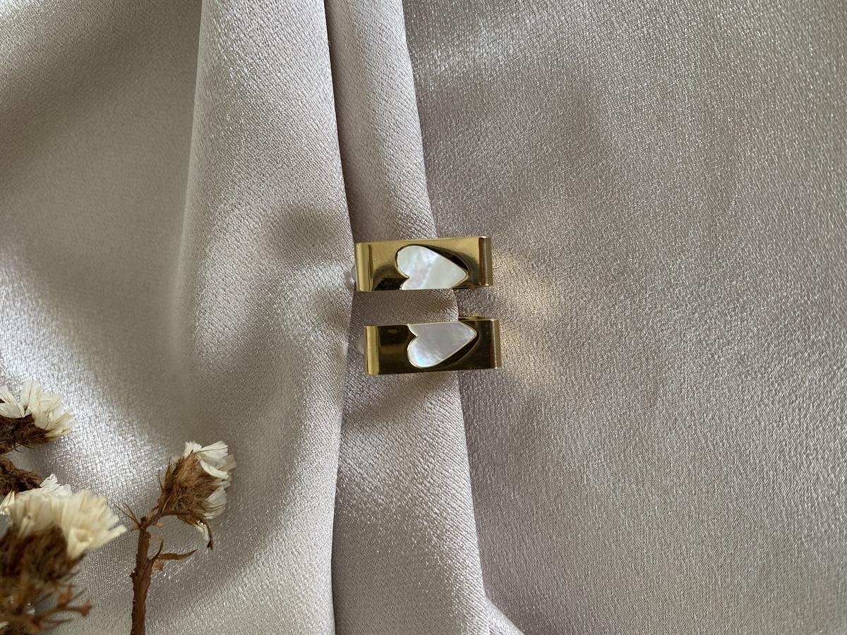 Kalpli dikdörtgen model küpe 