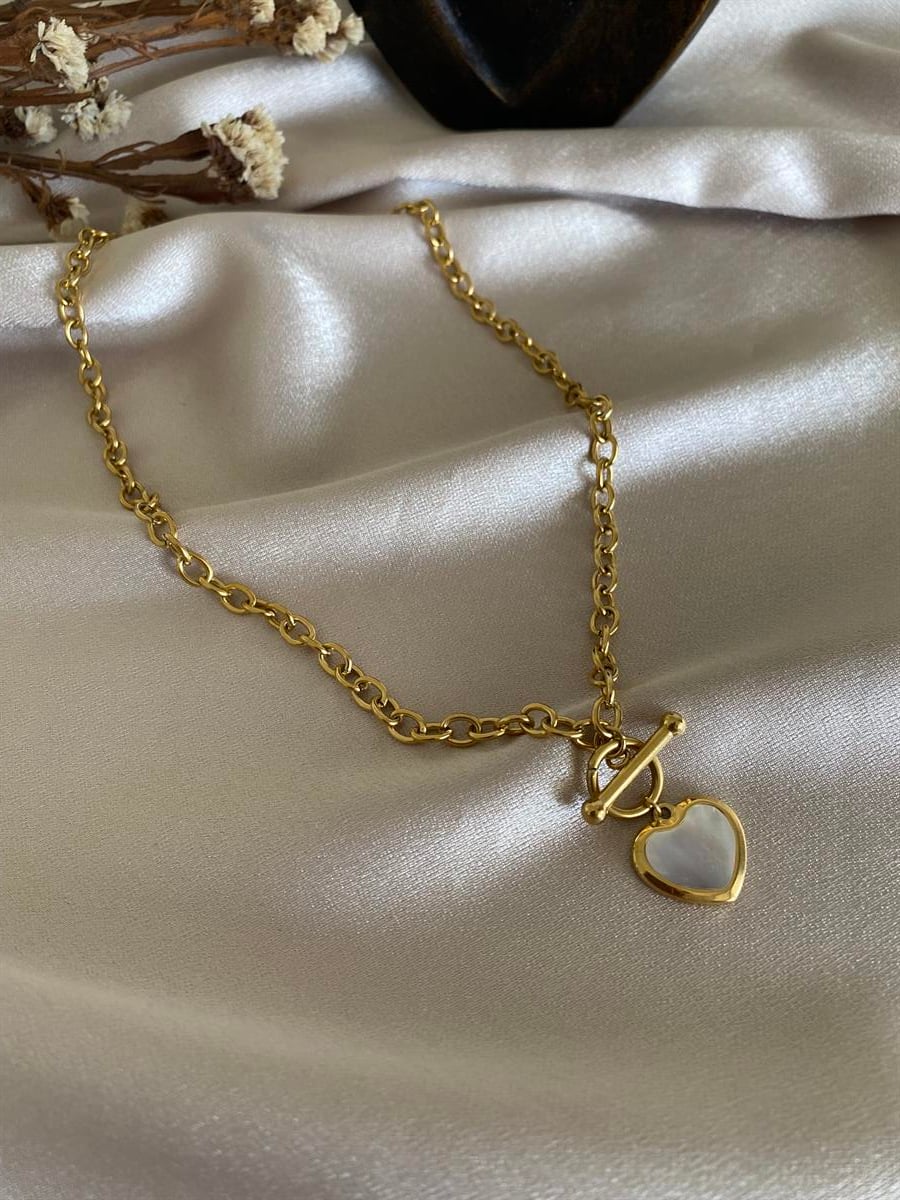 Kalpli dümenli zincir kolye