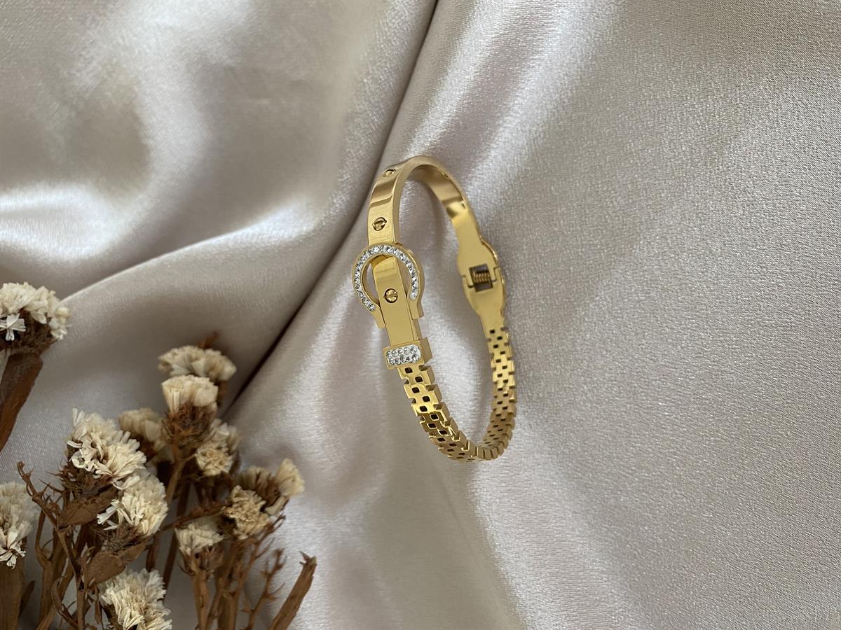 Kemer model taşlı kelepçe 