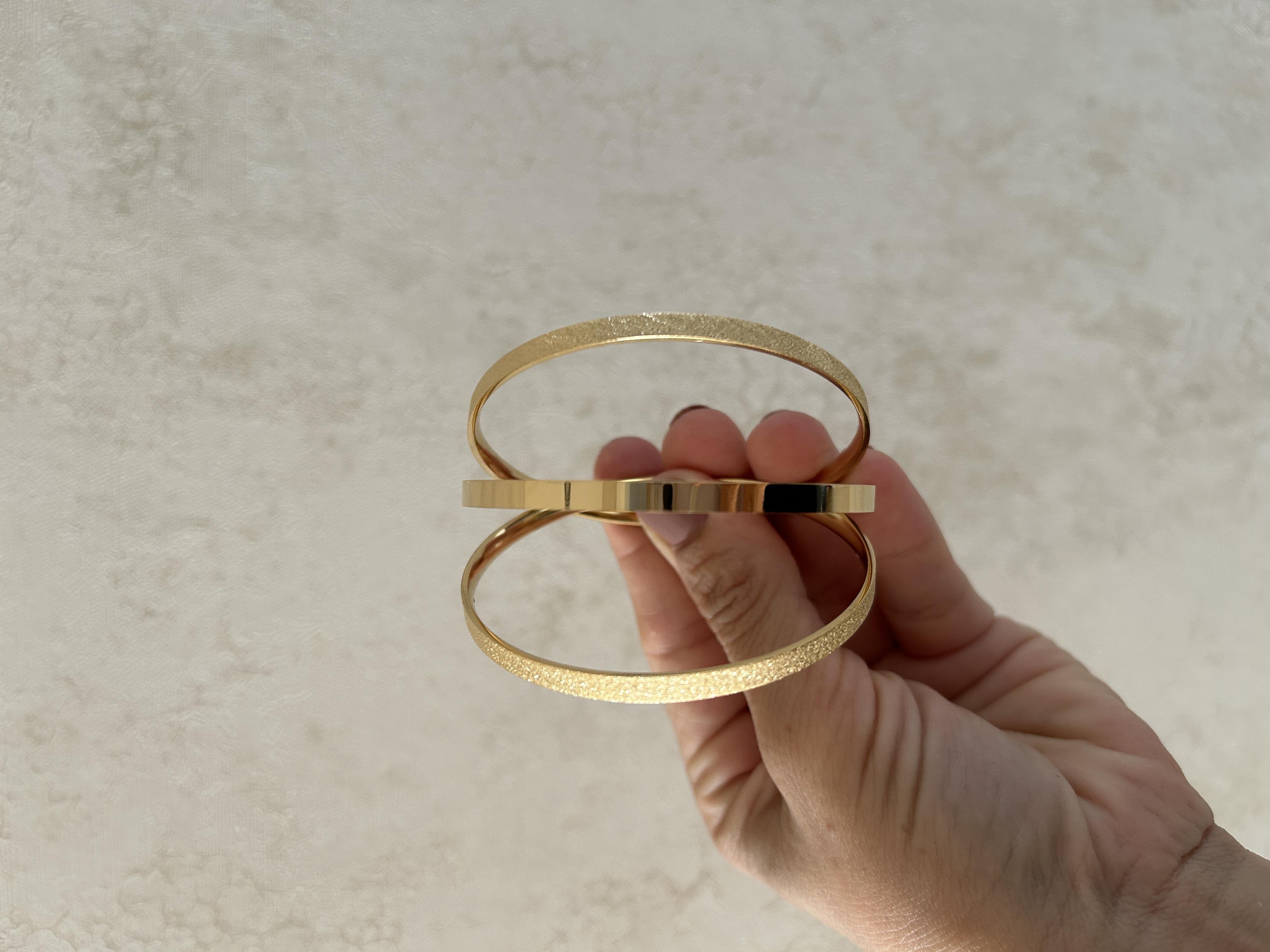 Kumlu gold Ajda bilezik 6cm(üçlü olarak)