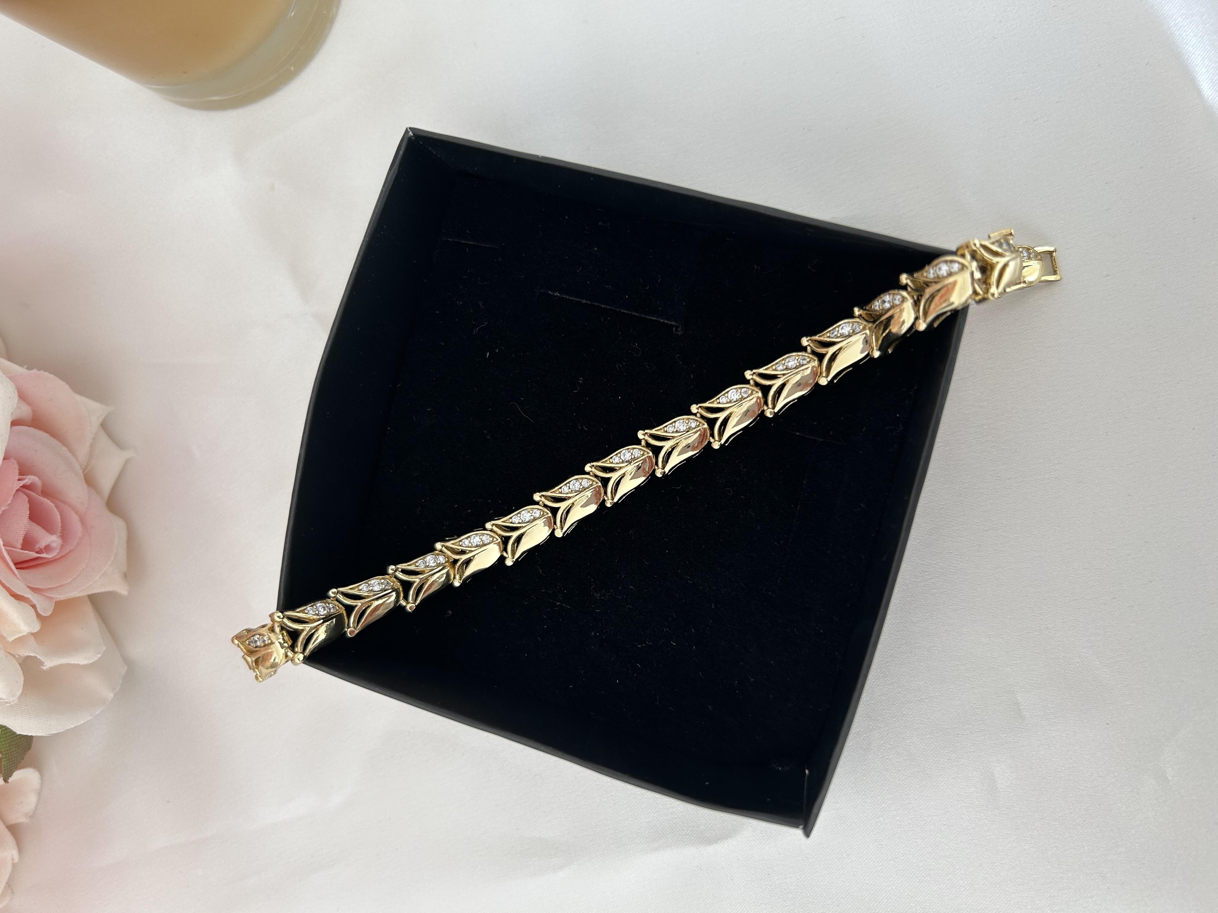 Lale model 14k taşlı künye 