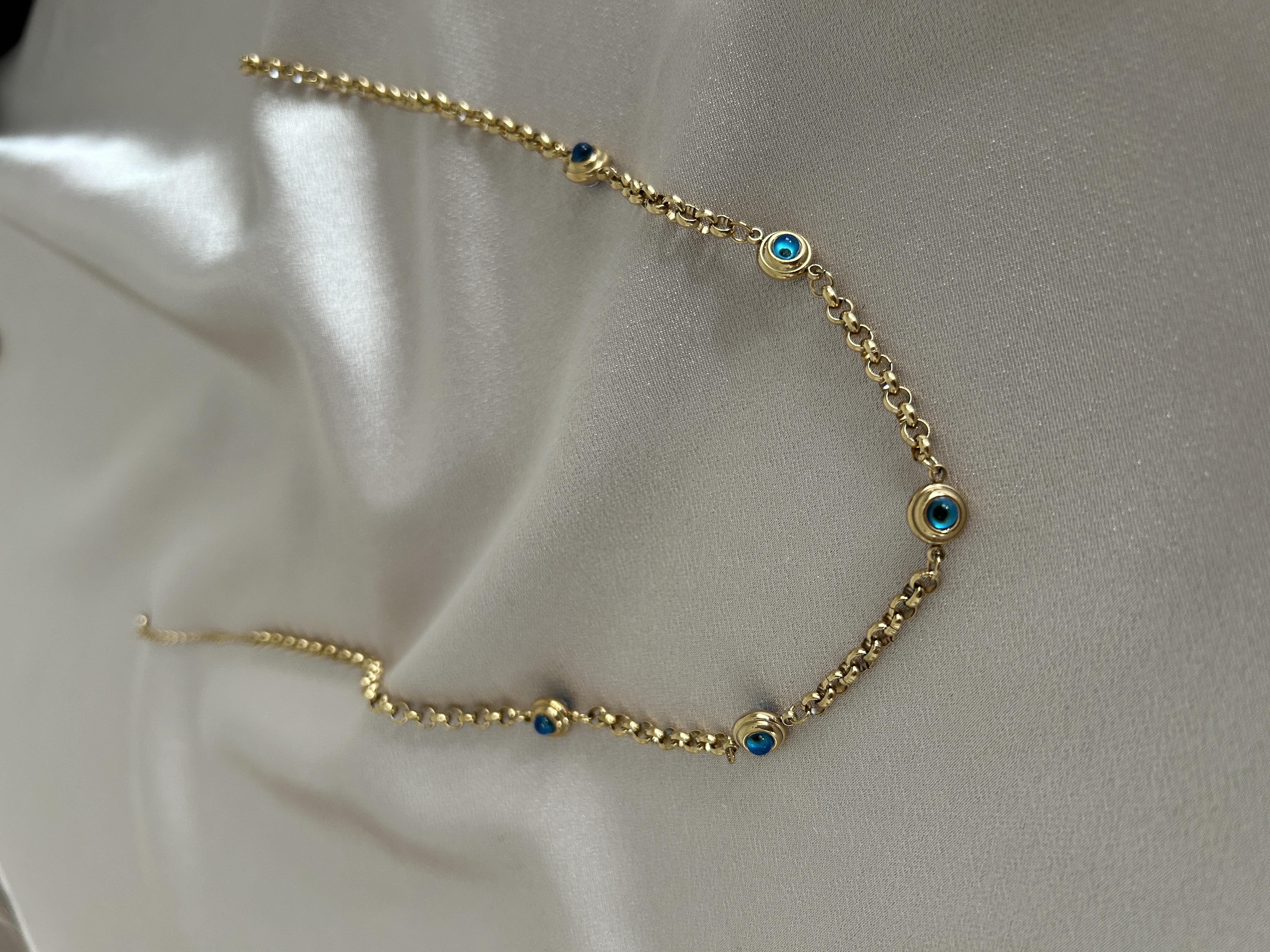 Nazar beş cam göz kolye 