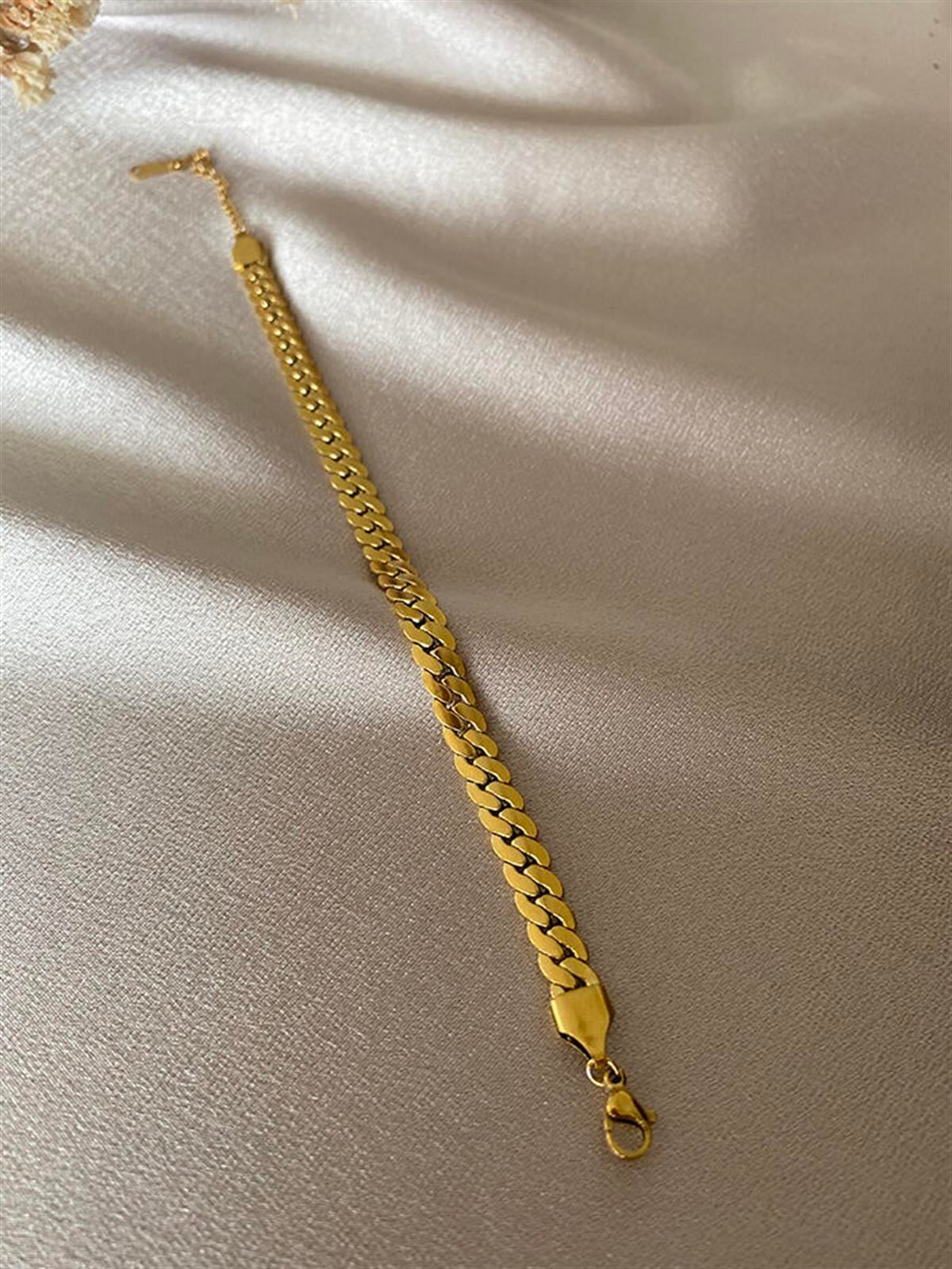 Örgü Ezme Kalın Model Bileklik