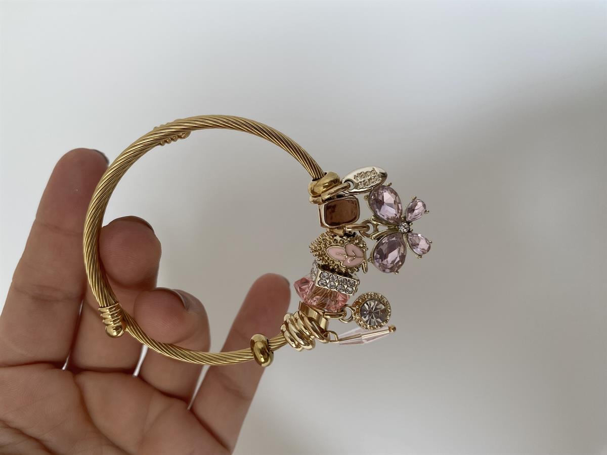 Pembe kelebek charmlı pandora