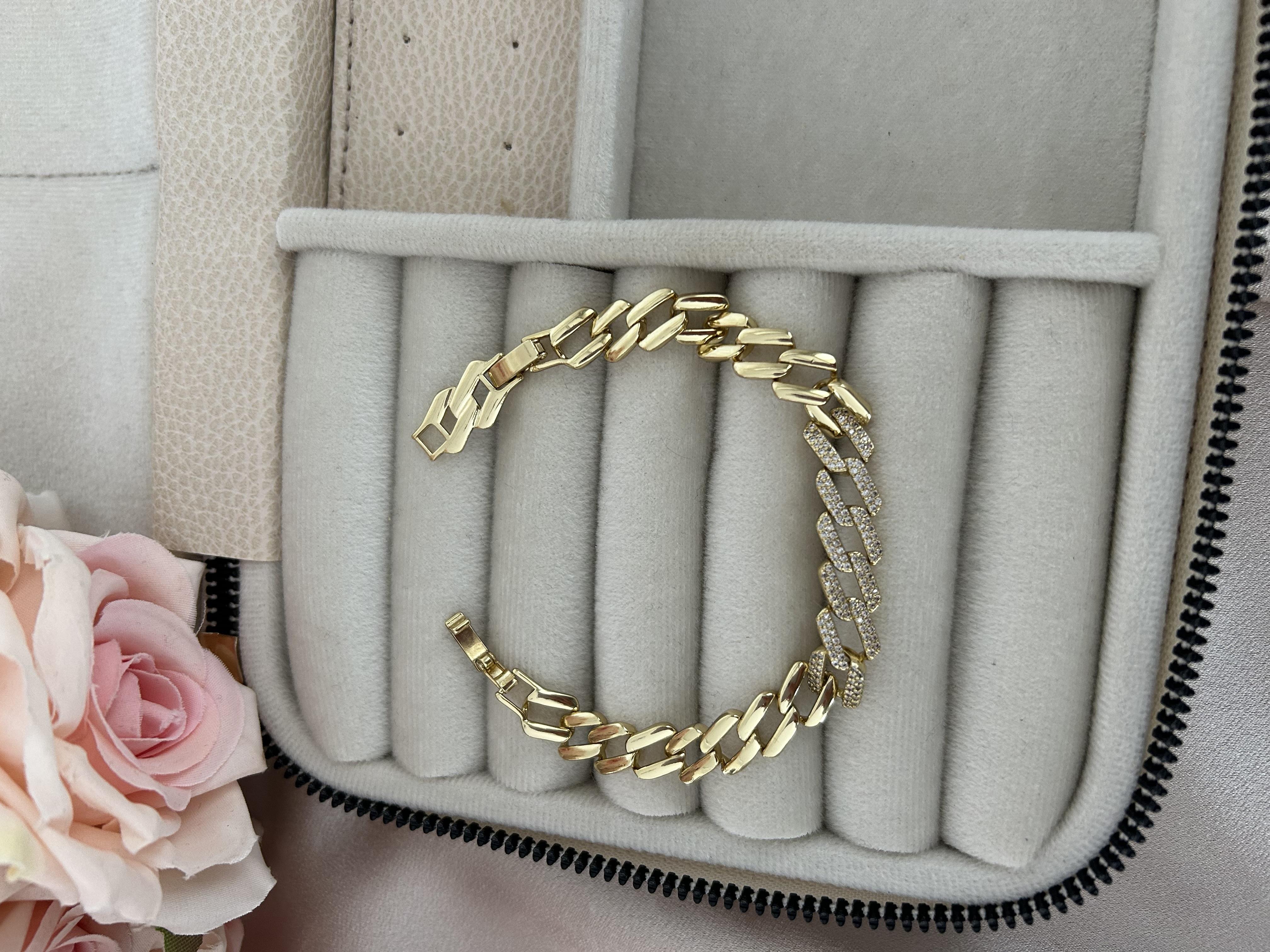 Petek model taşlı 14k künye 