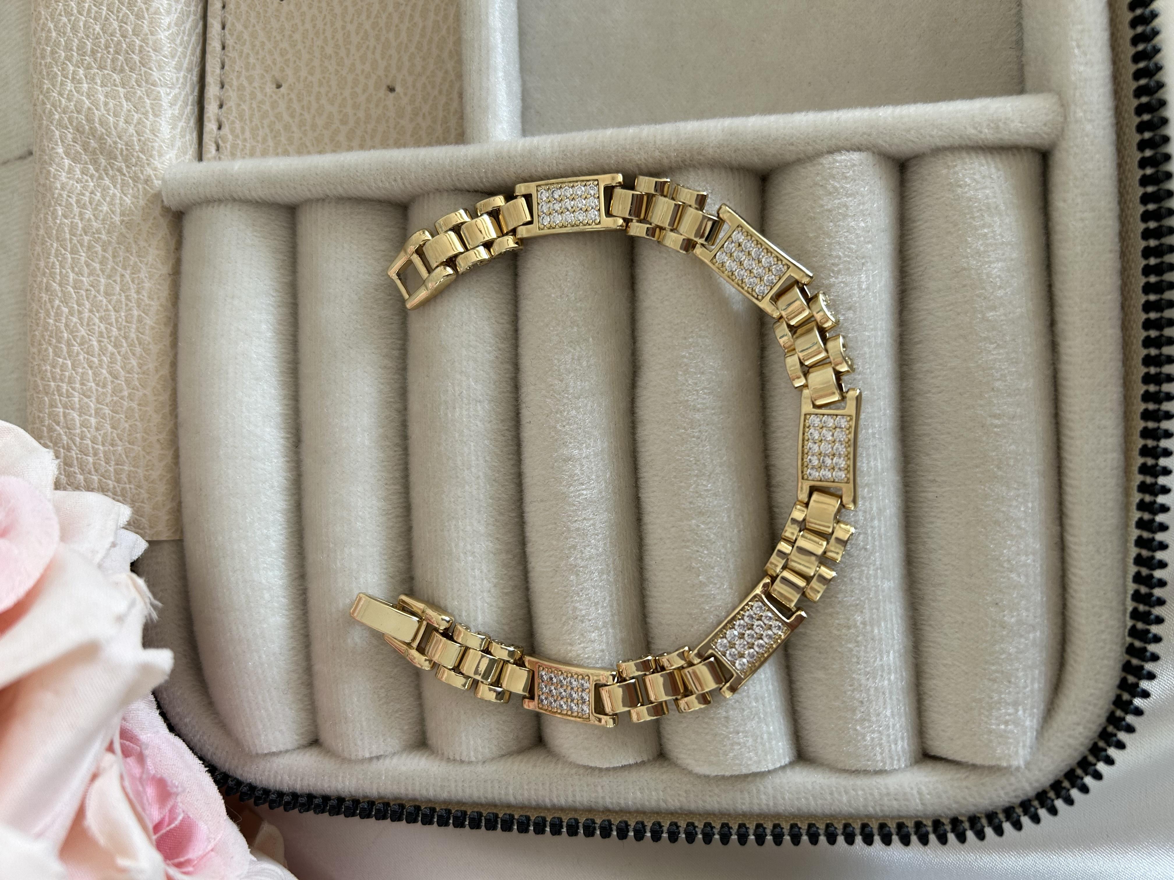 Rolex model sıra taşlı künye 