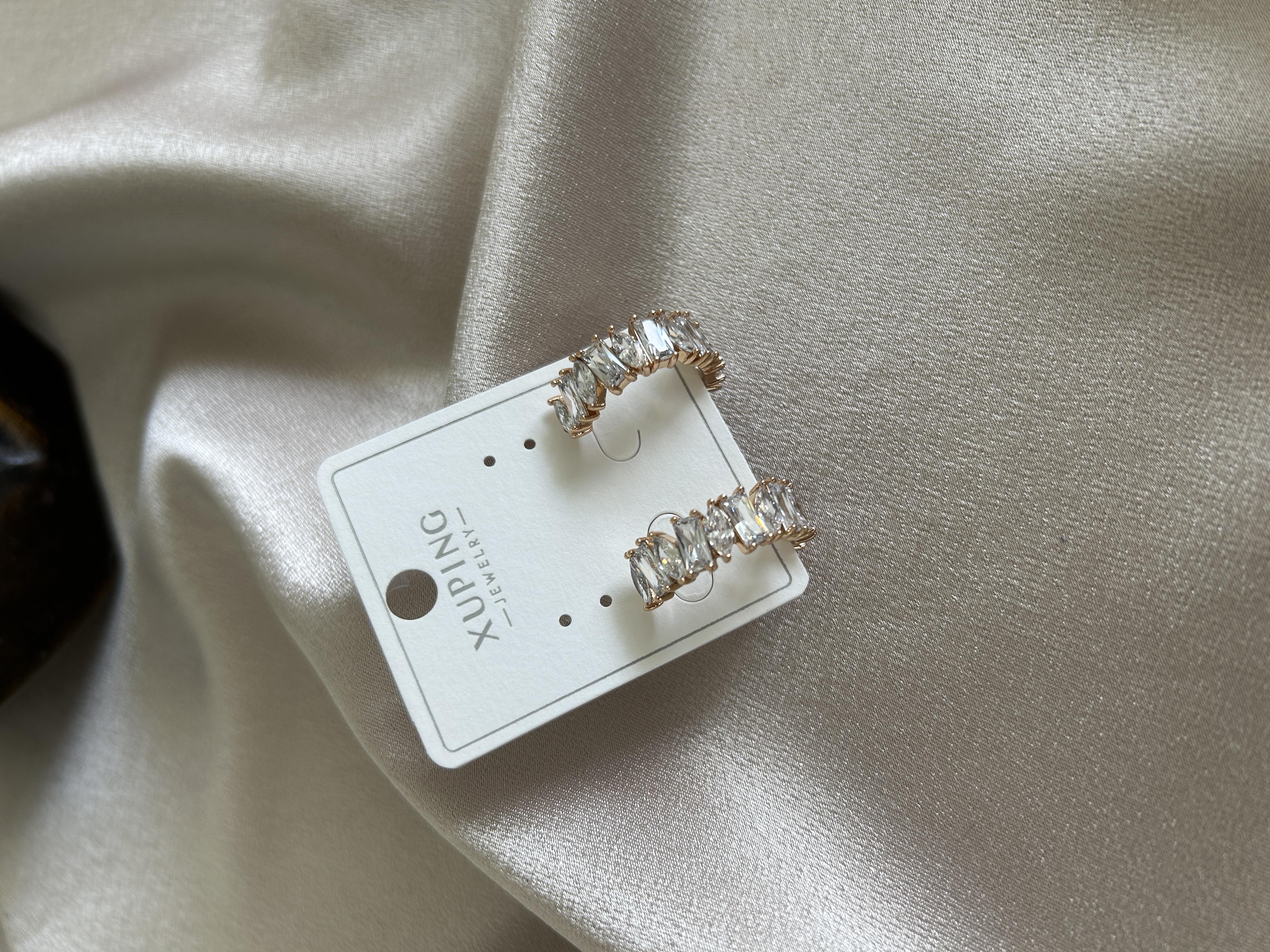 Tasarım taşlı xuping küpe 