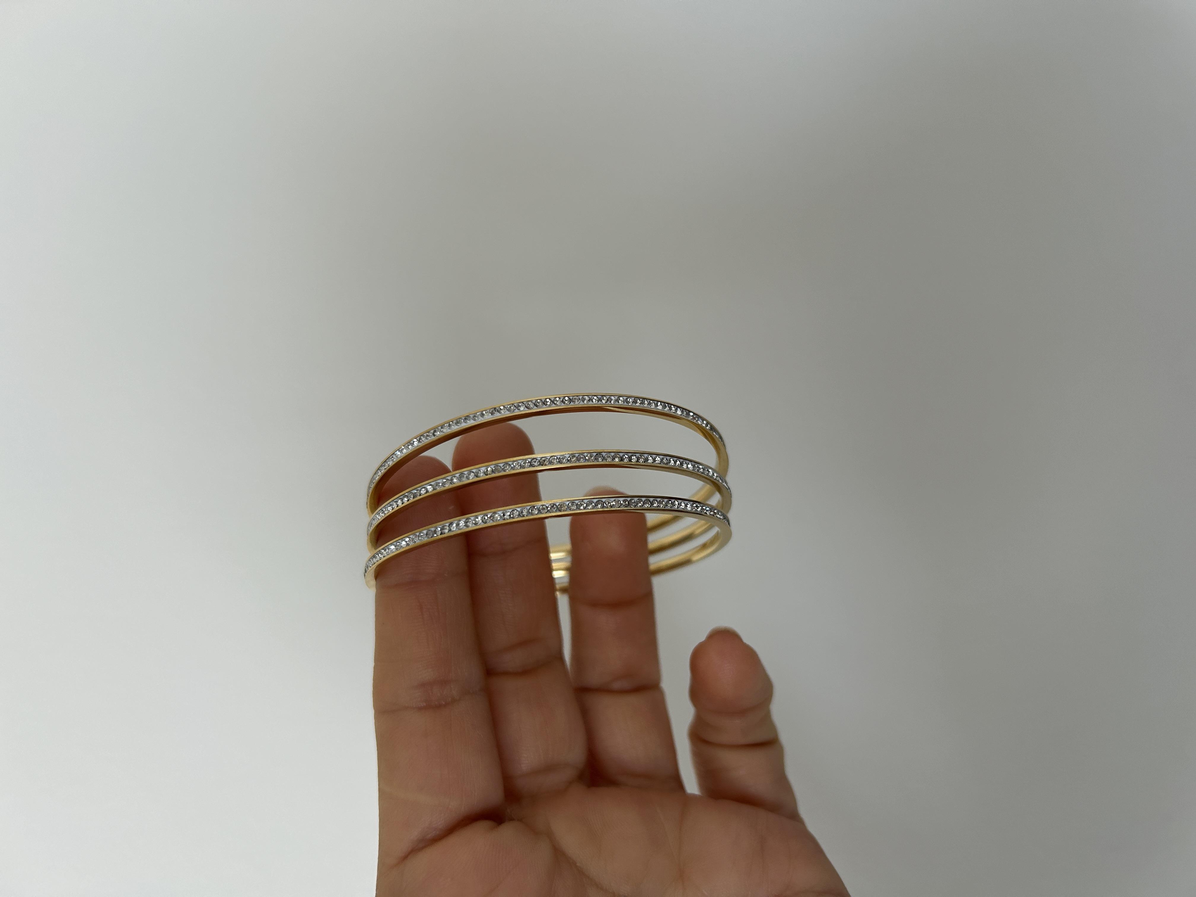 Taşlı Ajda bilezik orta boy 