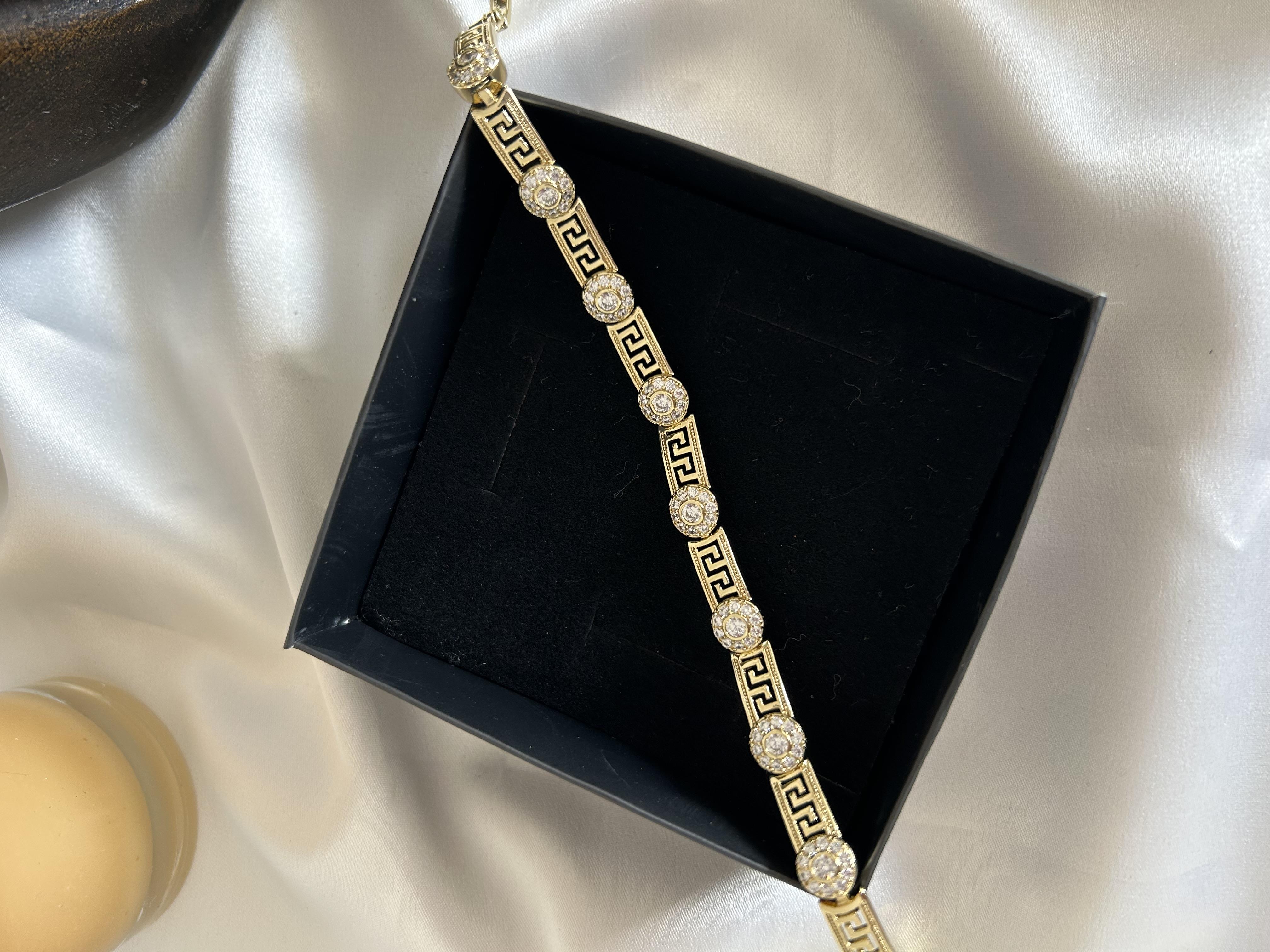 VRS model sıra taşlı 14K künye 