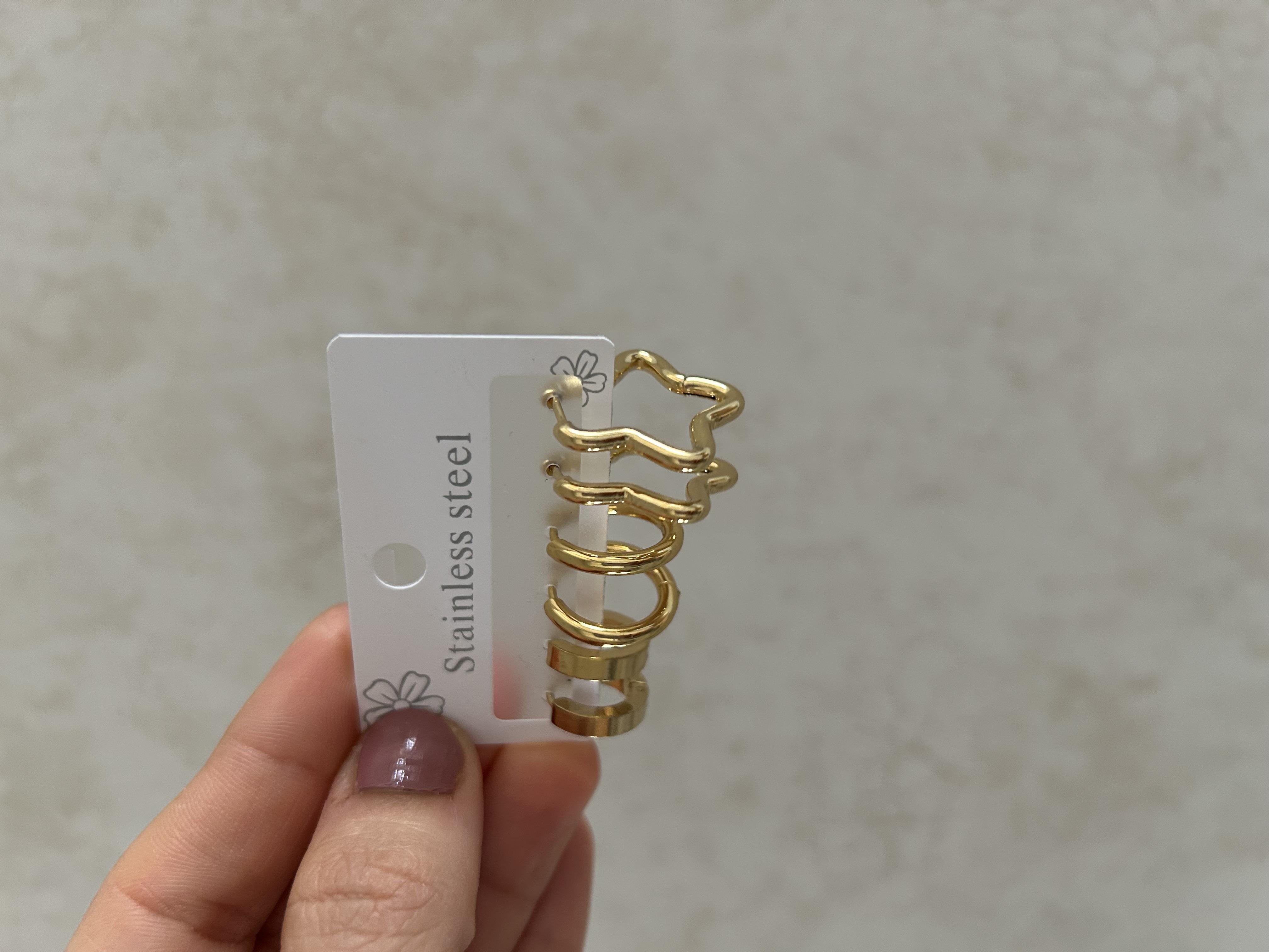 Yıldız model set küpe 