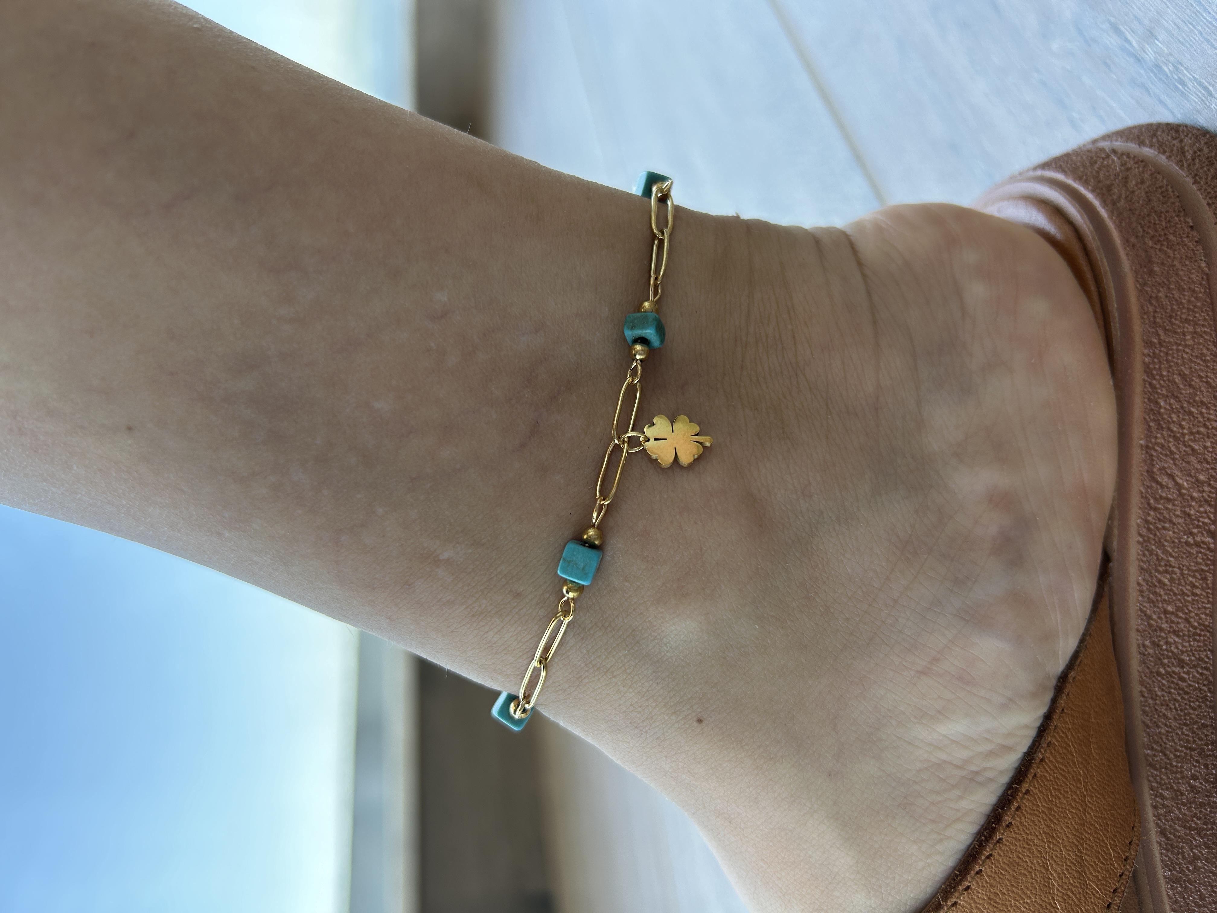 Yoncayı mavi taşlı halhal 