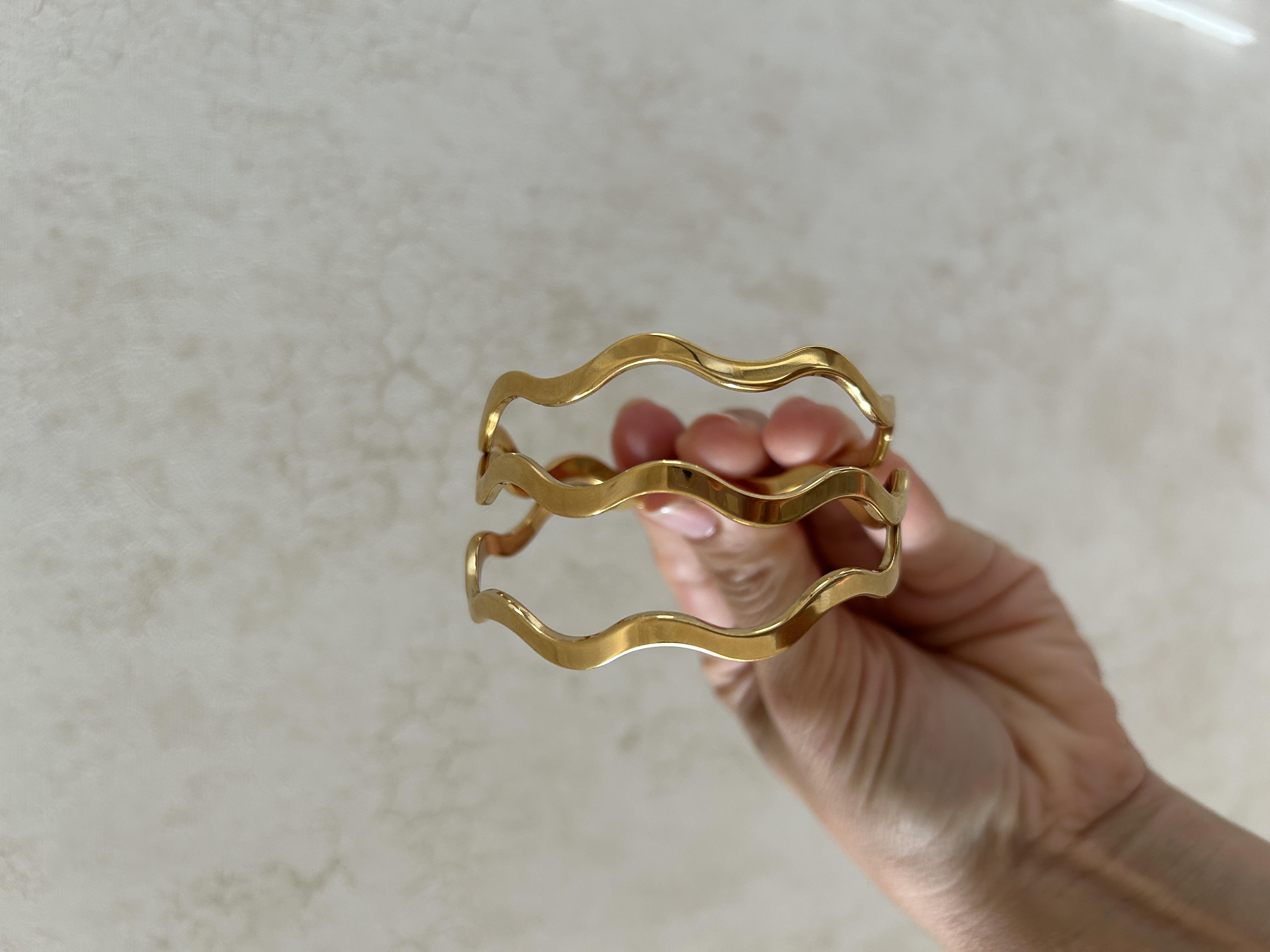 Zigzag Ajda bilezik orta boy 