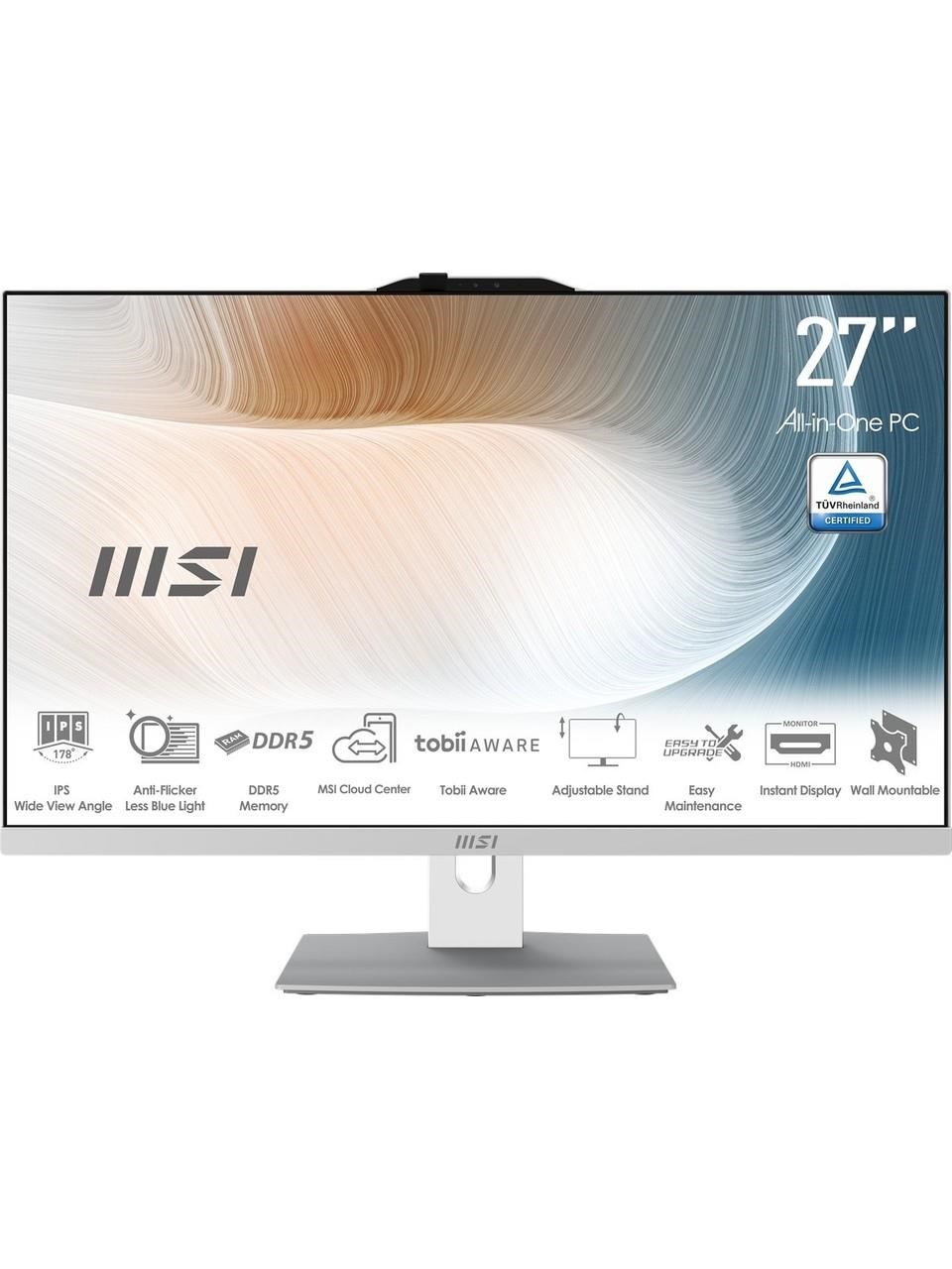 MSI MODERN AM272P 1M-1095XEU 27 FHD 16:9 (1920X1080) CORE 7 150U 16GB DDR5 1TB SSD FDOS BEYAZ AIO PC
