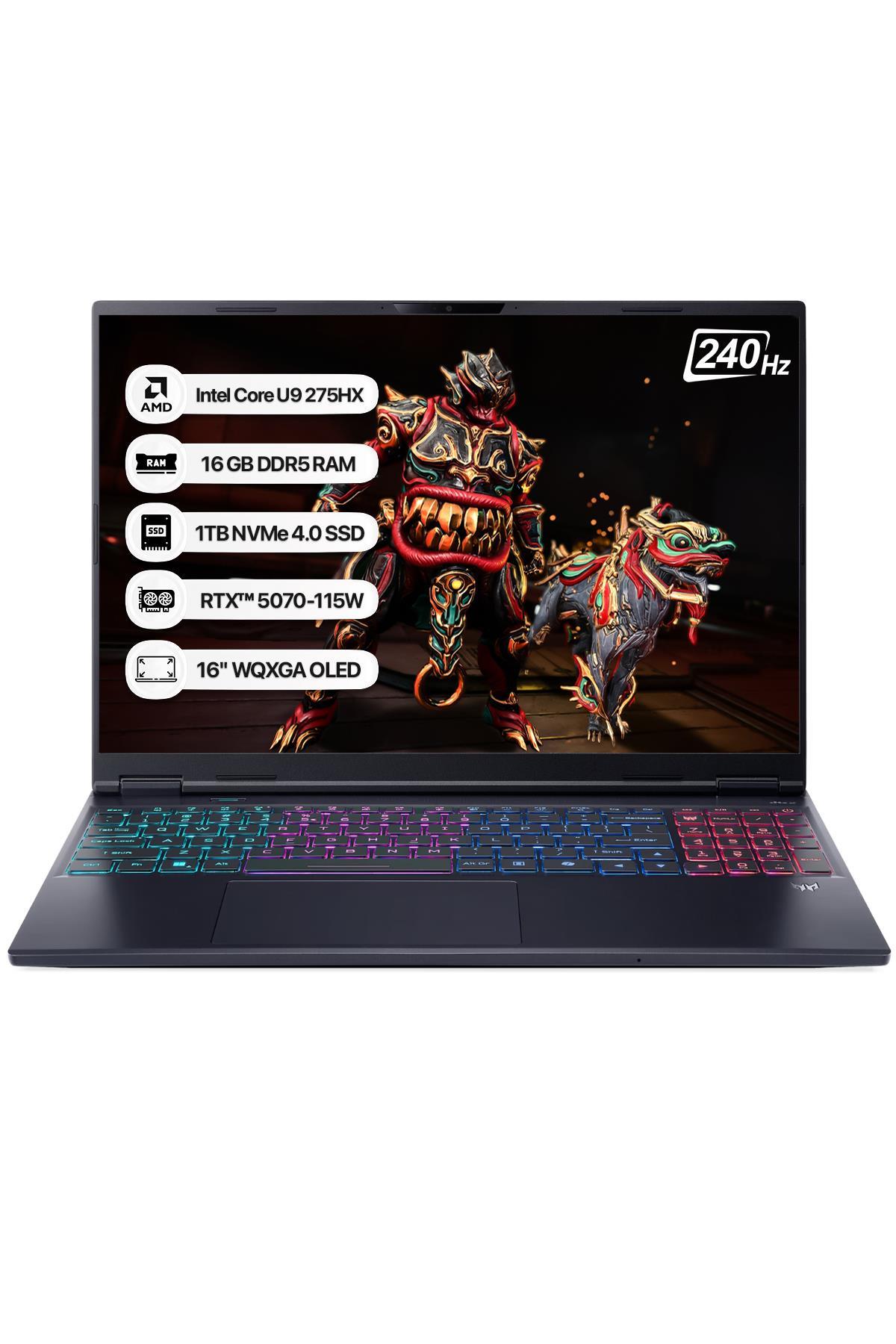 Acer Predator Helios Neo 16S NH.QZFEY.002 Core Ultra 9 275HX 16GB 1TB SSD RTX5070-115W 16