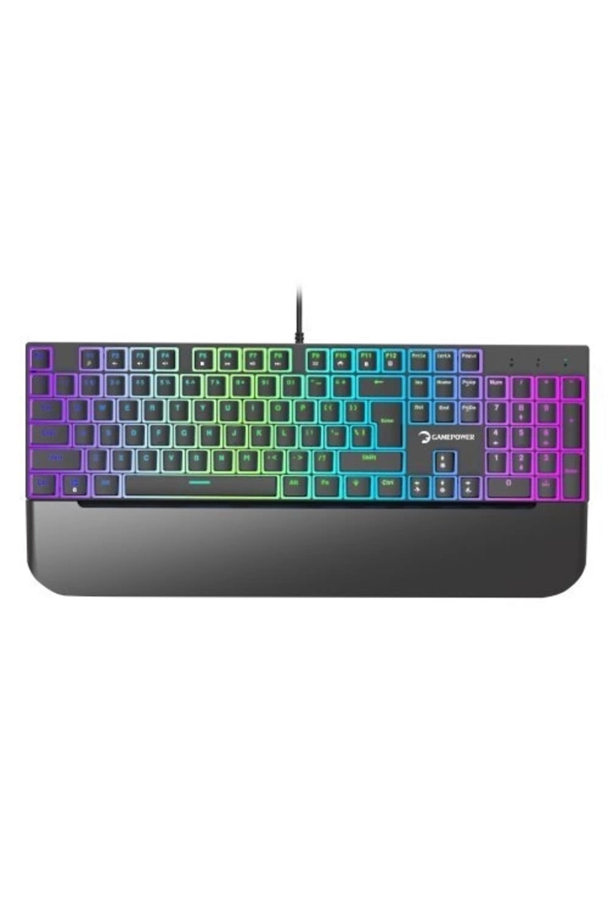 GAMEPOWER Suki Mekanik Mavi Switch Puding Keycaps Türkçe Q 104 Tuş USB Gaming Klavye