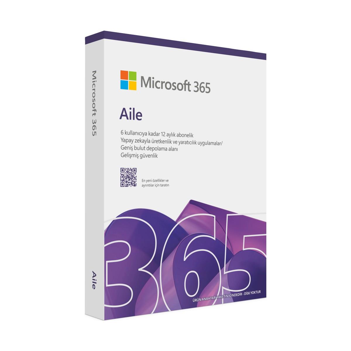 Office 365 Aile EP2-36884 Türkçe Kutulu Ofis Yazılımı (6 Kullanıcı)