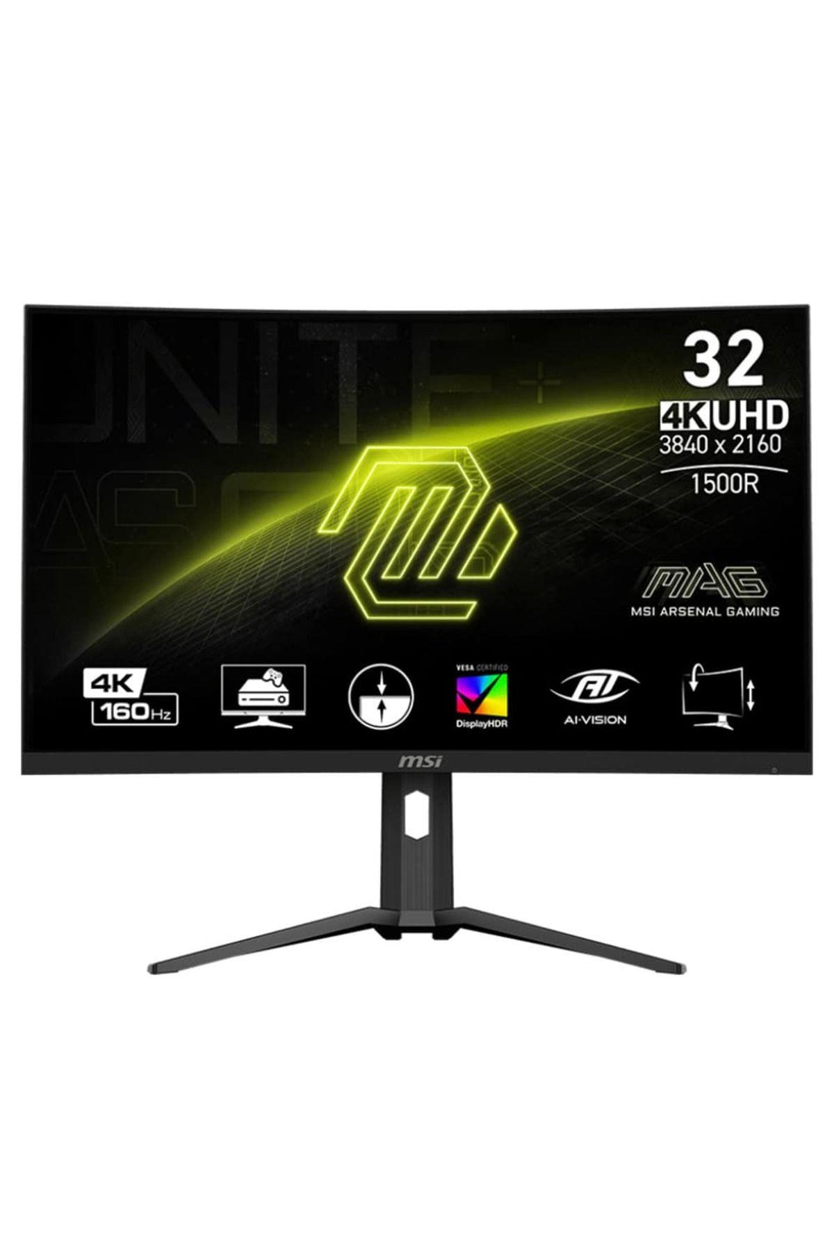 MSI MAG 321CUP 31.5 inç 160Hz 1ms UHD FreeSync Premium VA Kavisli Gaming Monitör