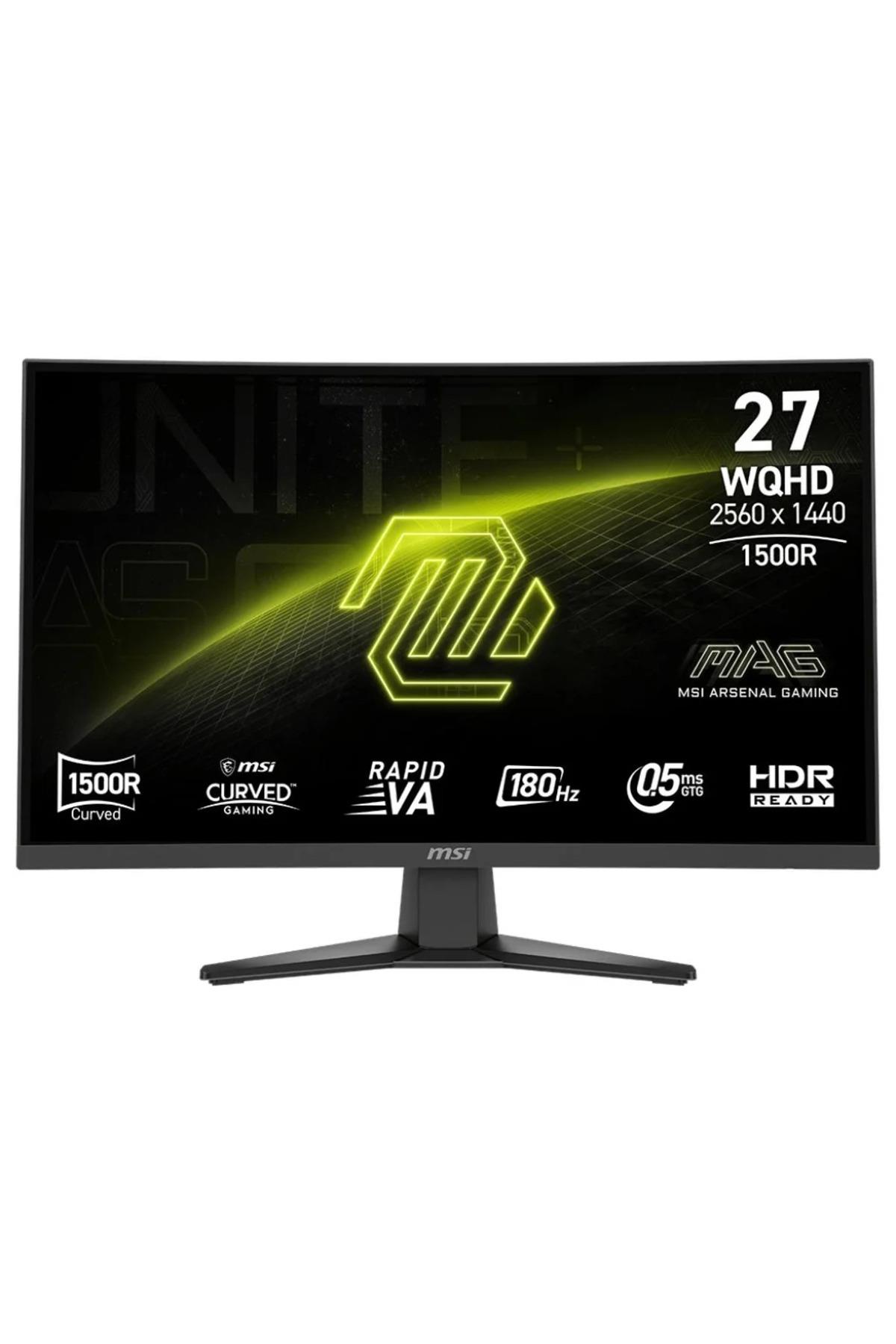 MAG 275CQF E18 27 2560x1440 WQHD 180Hz 0.5ms HDMI DP FreeSync Curve 1500R Gaming Monitör